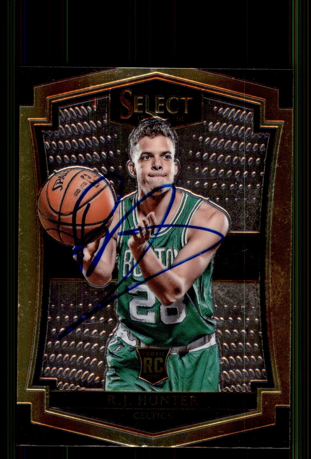 Signed Basketball Card Auto R.J. Hunter 2015-16 Panini Select #129 Celtics