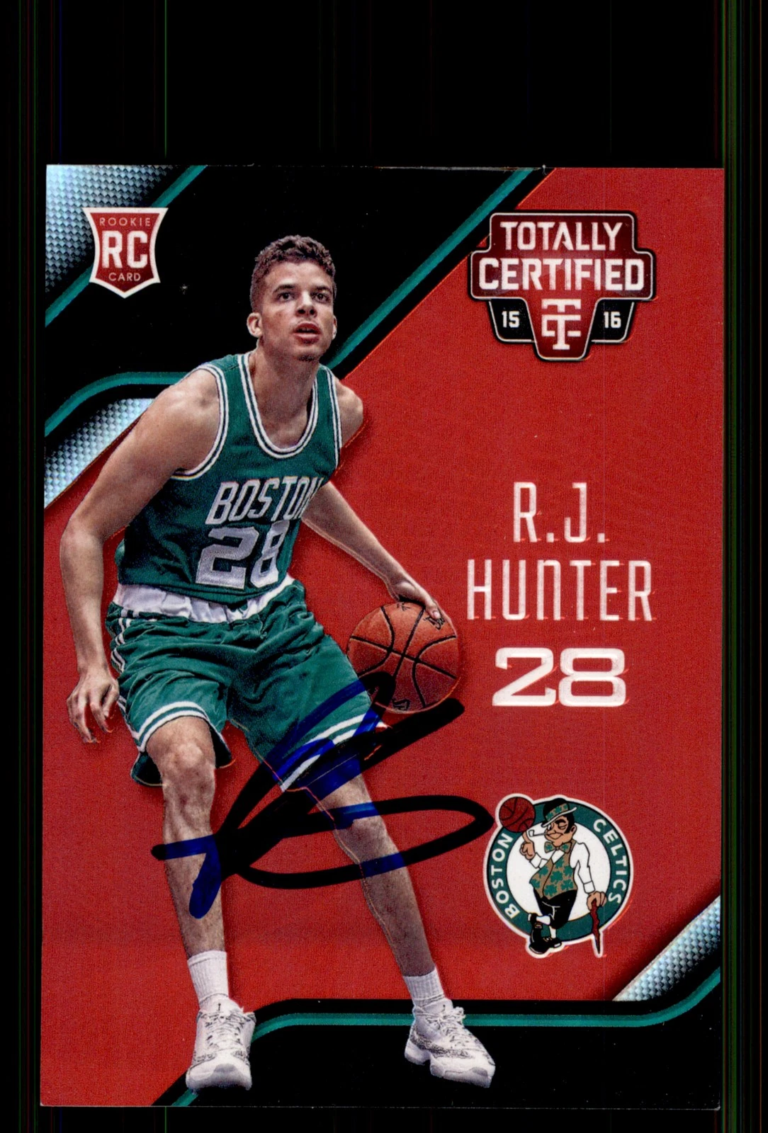 Signed Basketball Card Auto R.J. Hunter 2015-16 Panini Totally Certified #181