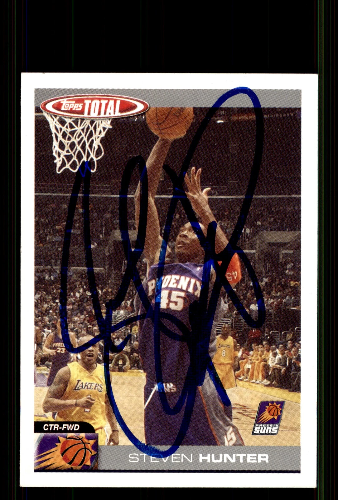 Signed Basketball Card Auto Steven Hunter 2004-05 Topps Total #173 Phoenix Suns
