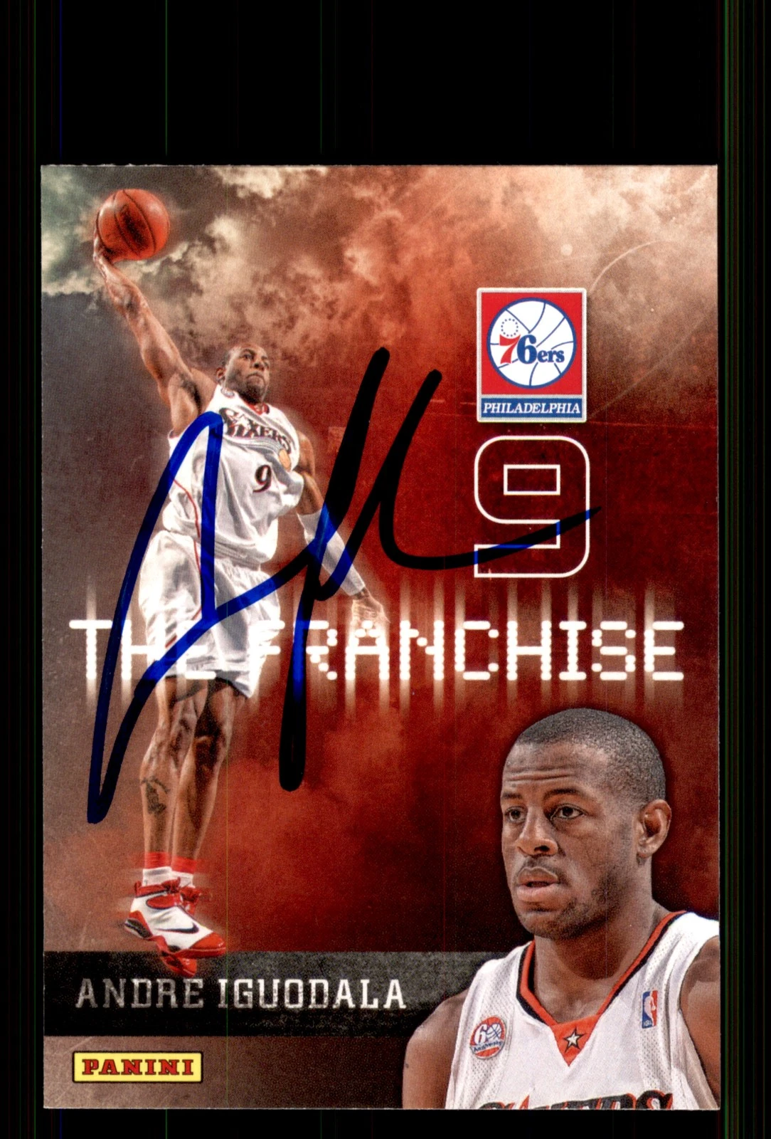 Signed Basketball Card Auto Andre Iguodala 2009-10 Panini #1 Philadelphia 76ers