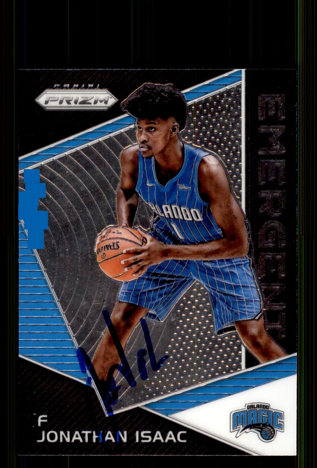 Signed Basketball Card Auto Jonathan Isaac 2017-18 Panini Prizm #EM-JON