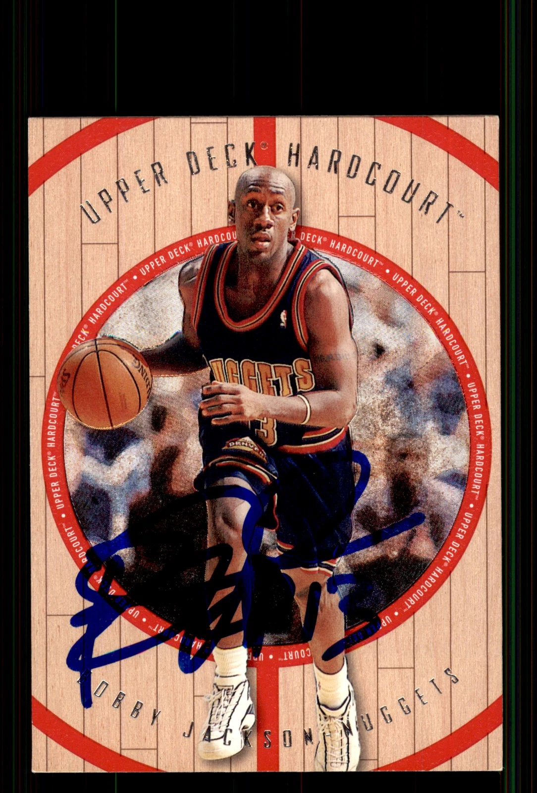 Signed Basketball Card Auto Bobby Jackson 1998 Upper Deck Hardcourt #38