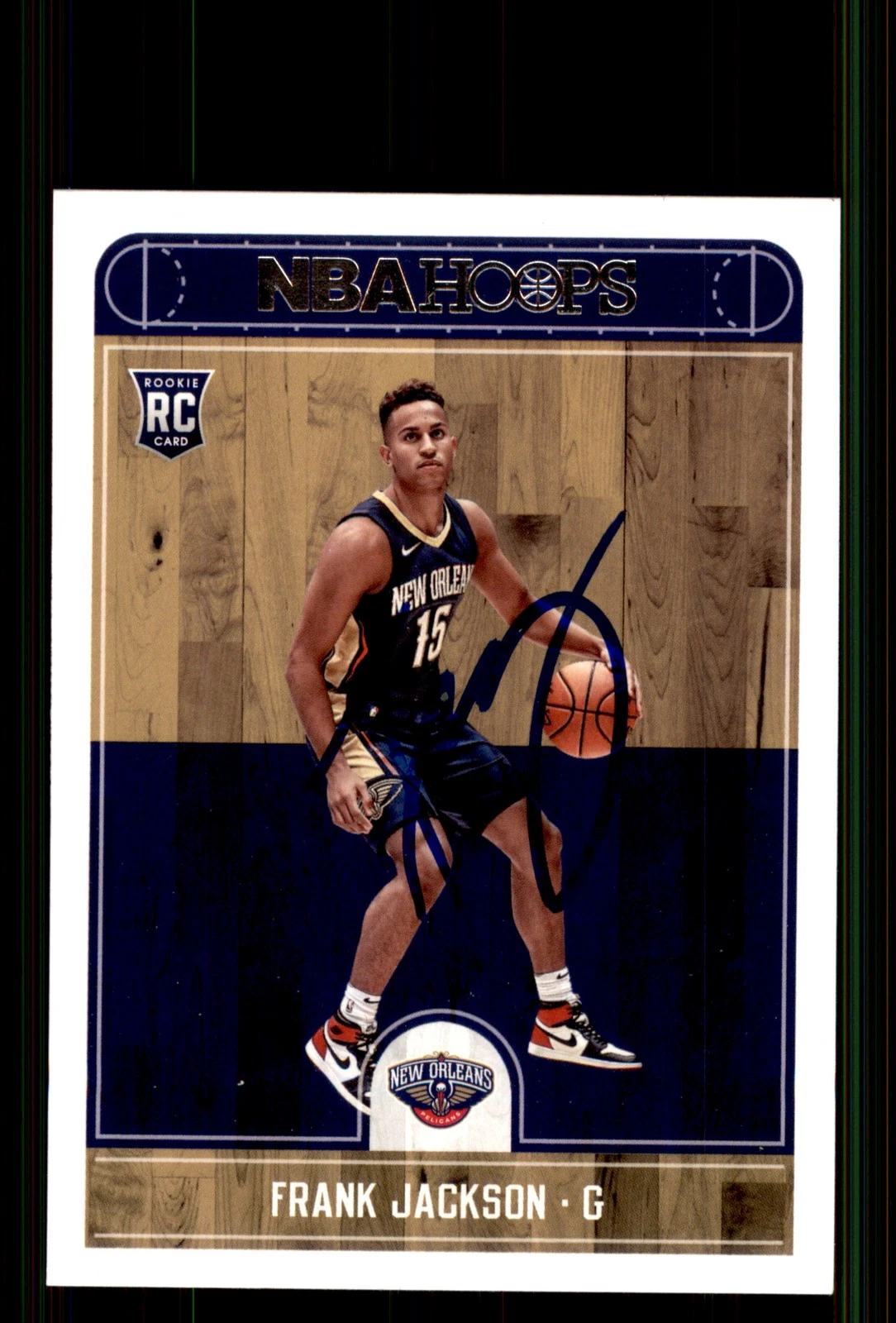 Signed Basketball Card Auto Frank Jackson 2017-18 Hoops #281 Pelicans