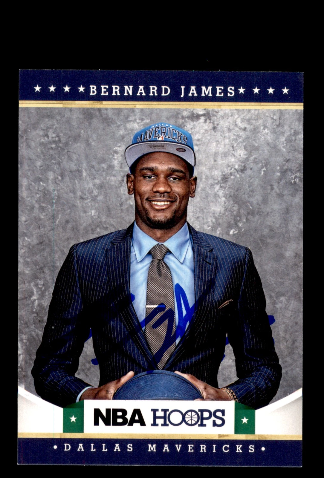 Signed Basketball Card Auto Bernard James 2012-13 Hoops #292 Dallas Mavericks