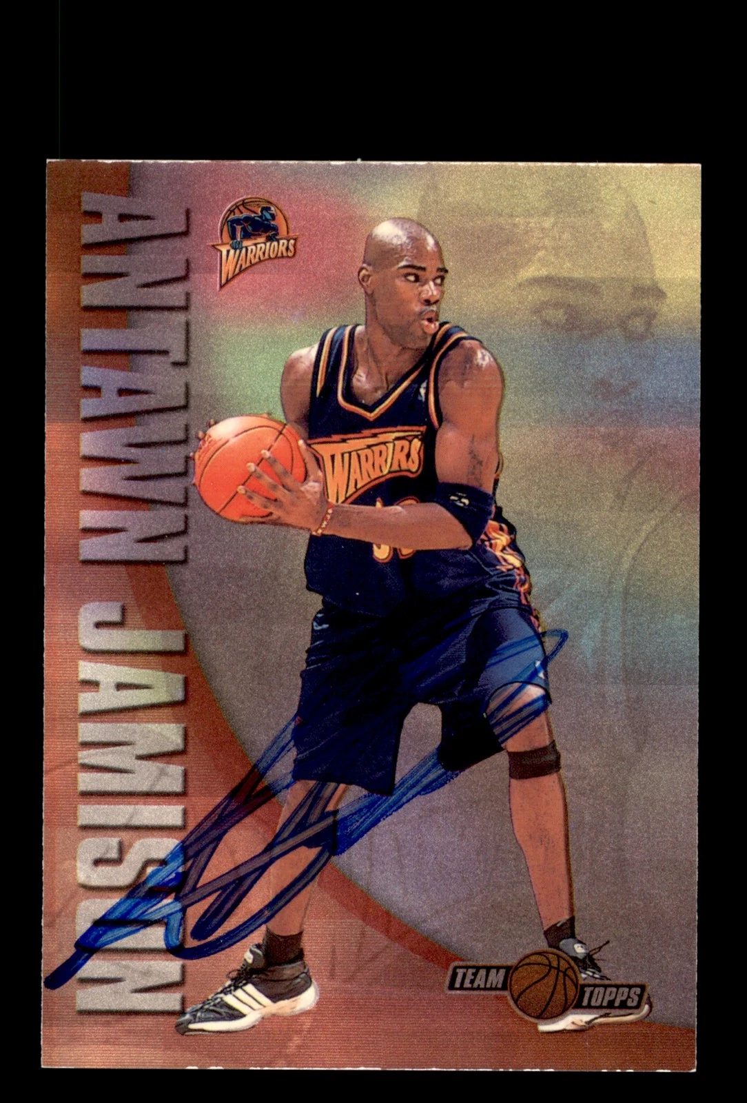 Signed Basketball Card Auto Antawn Jamison 2001-02 Topps #TT3 Warriors