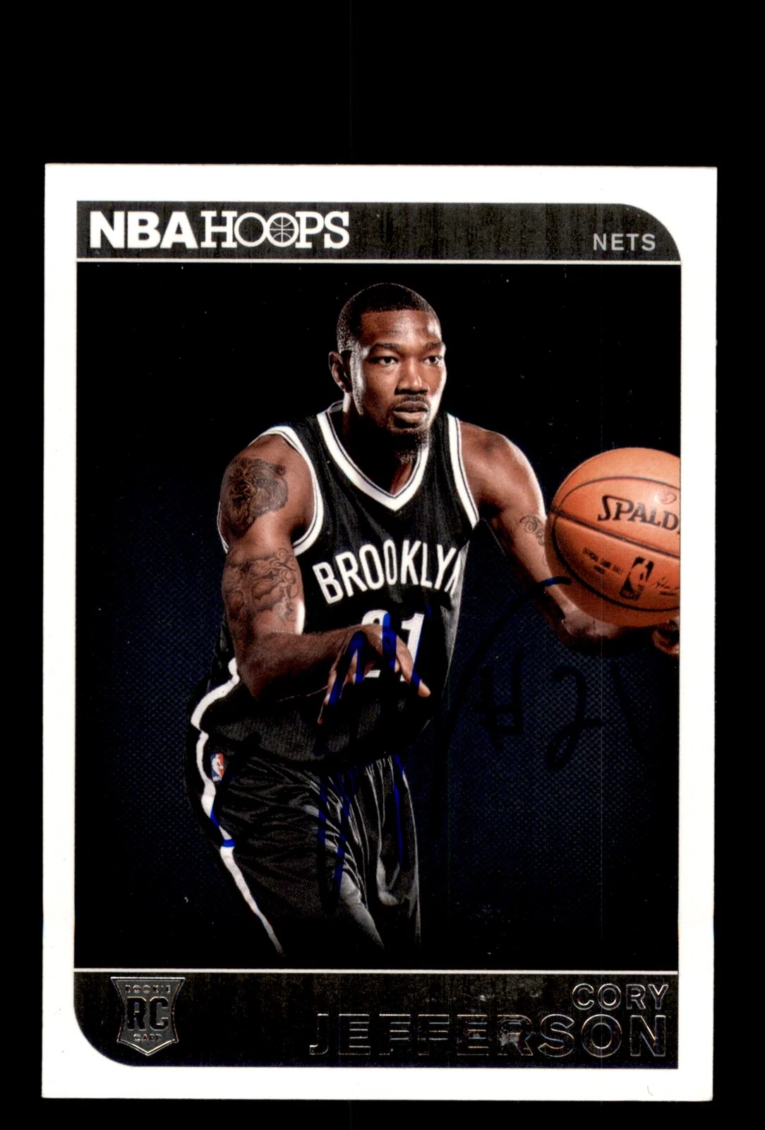 Signed Basketball Card Auto Cory Jefferson 2014-15 Hoops #291 Brooklyn Nets