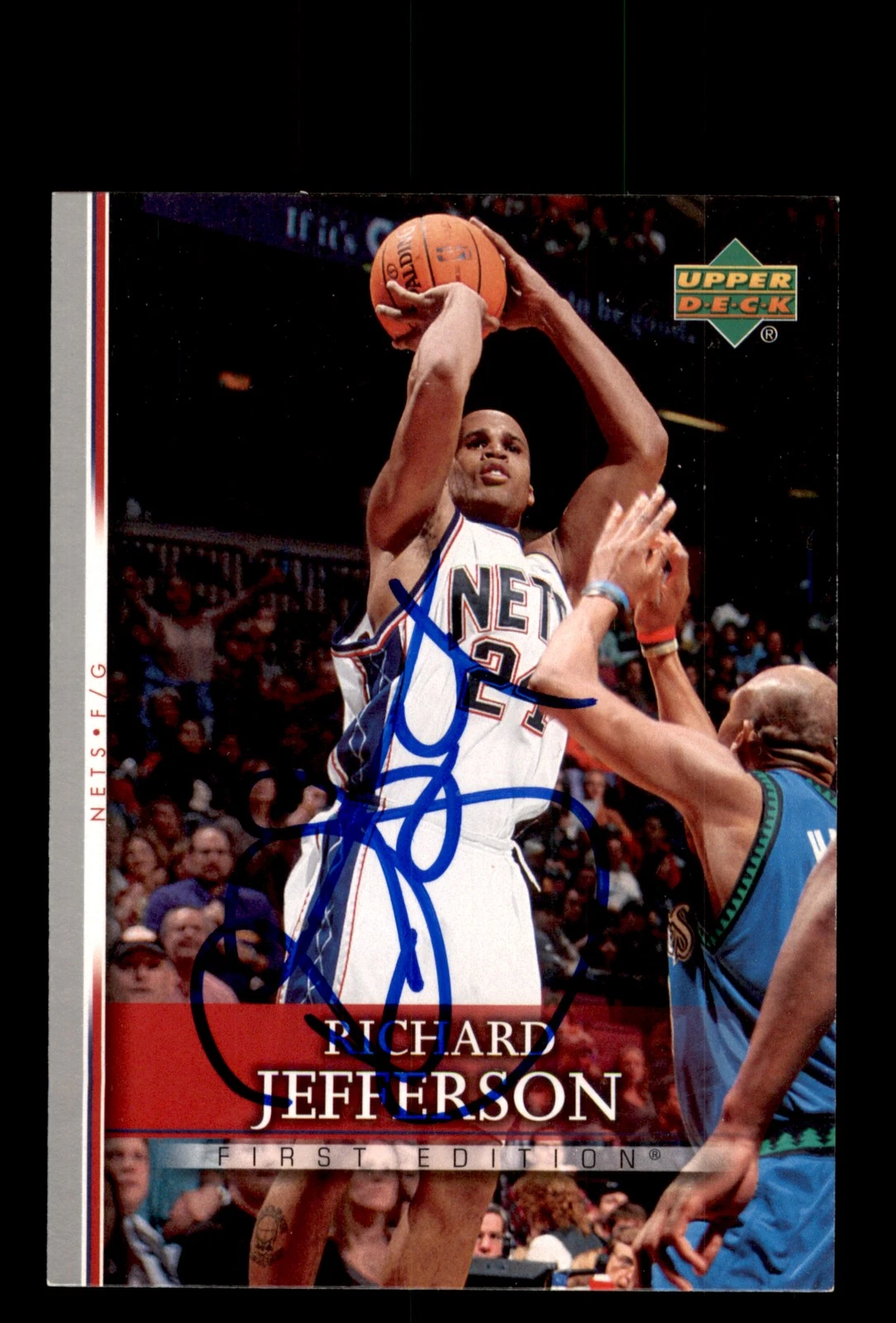 Signed Basketball Card Auto Richard Jefferson 2007-08 Upper Deck First Edition