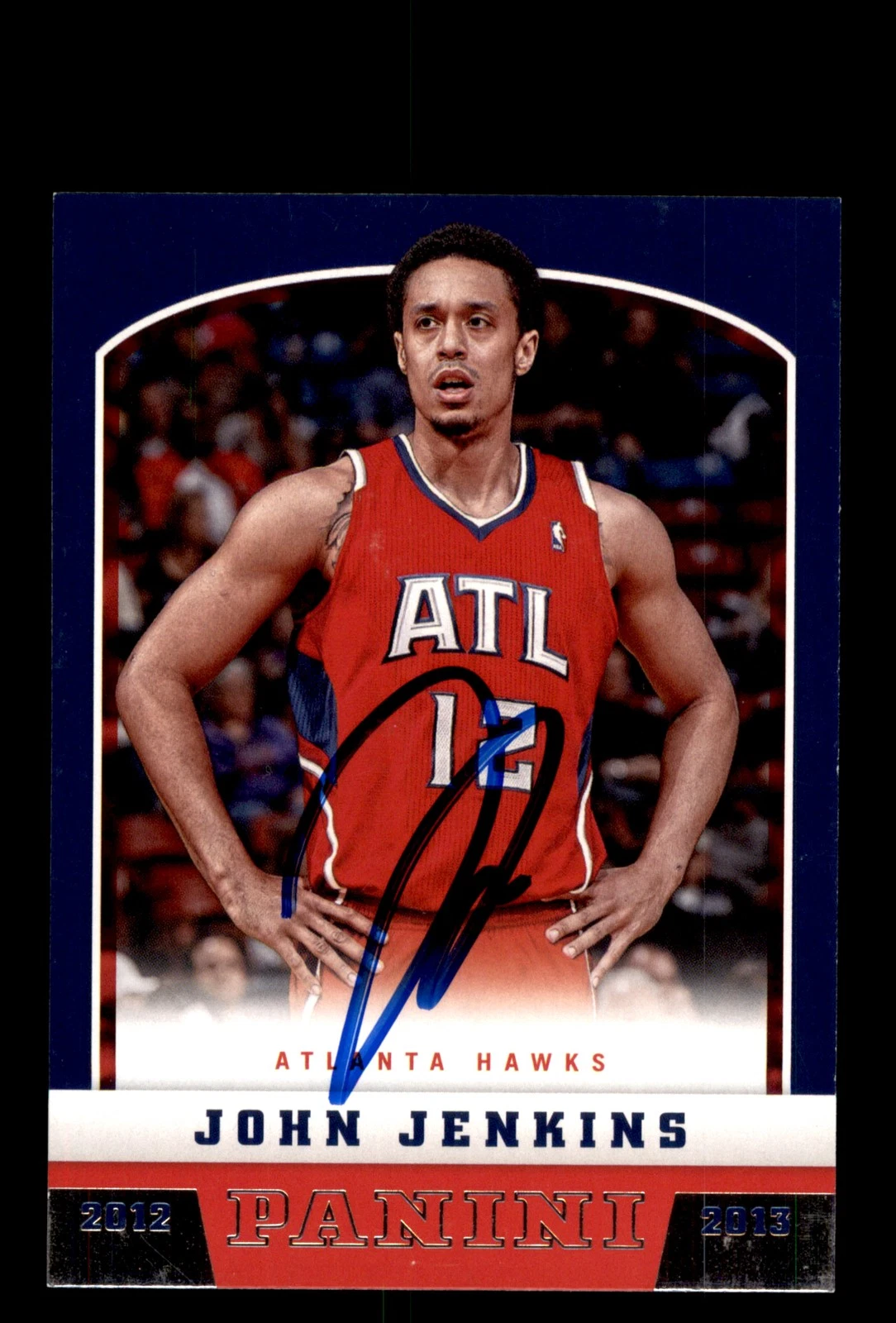 Signed Basketball Card Auto John Jenkins 2012-13 Panini #245 Atlanta Hawks