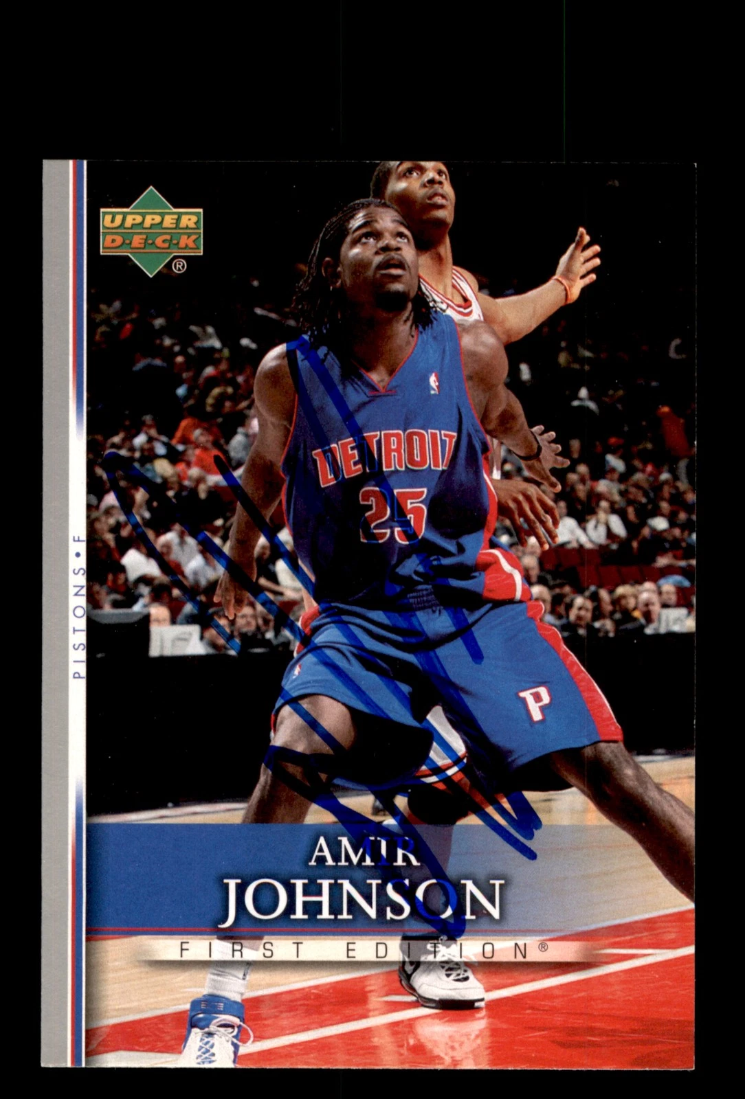 Signed Basketball Card Auto Amir Johnson 2007-08 Upper Deck First Edition #126