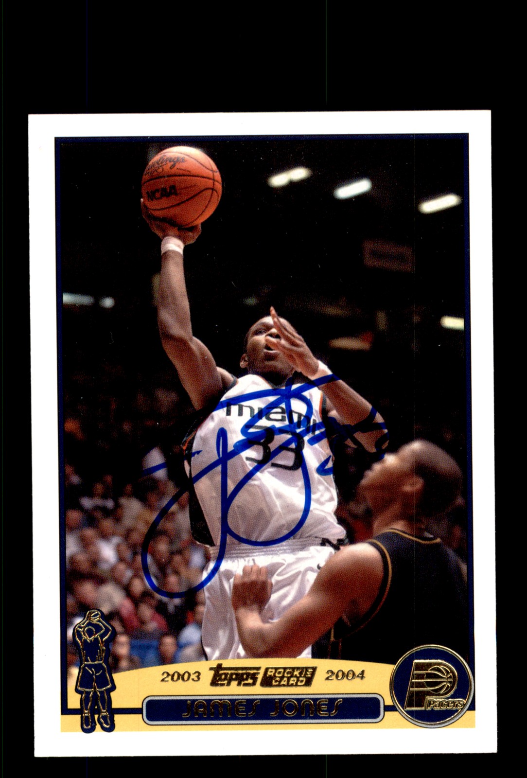 Signed Basketball Card Auto James Jones 2003-04 Topps #257 Pacers