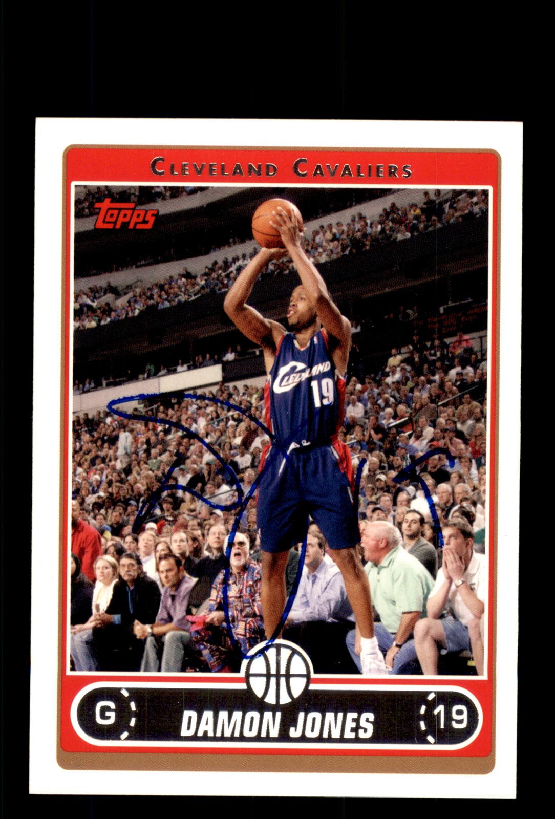 Signed Basketball Card Auto Damon Jones 2006-07 Topps #208 Cleveland Cavaliers