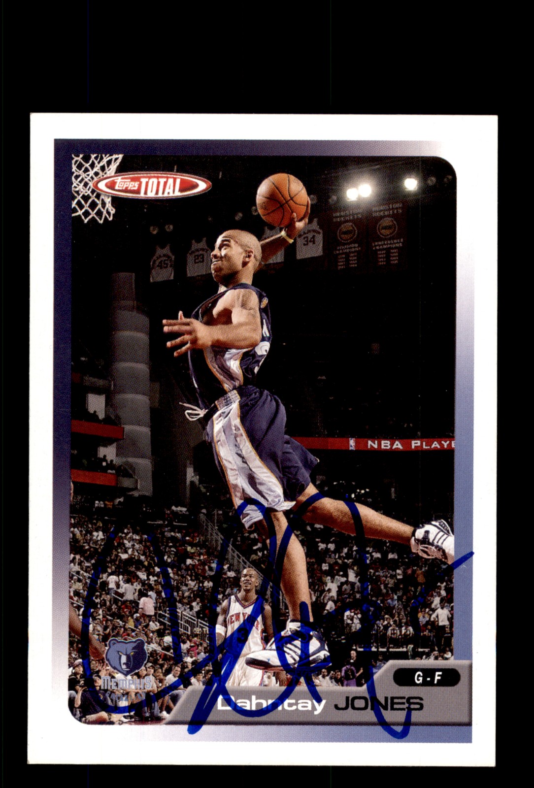Signed Basketball Card Auto Dahntay Jones 2005-06 Topps Total #140 Grizzlies