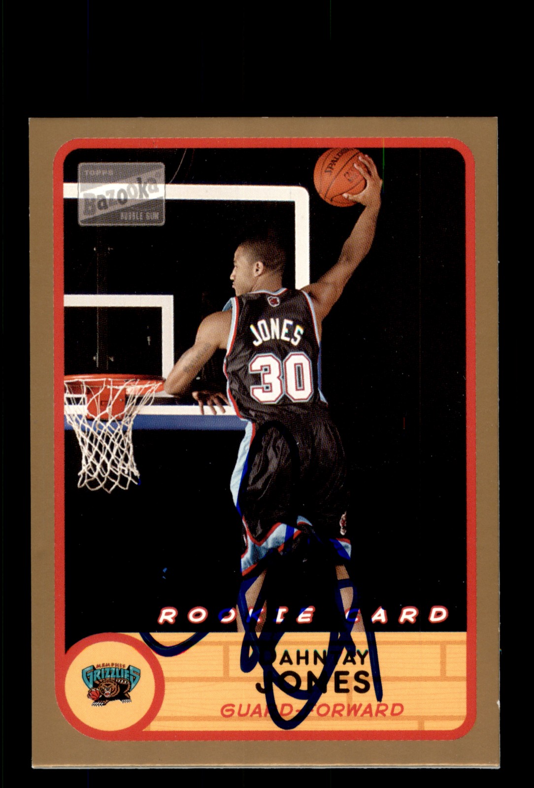 Signed Basketball Card Auto Dahntay Jones 2003-04 Bazooka #235 Memphis Grizzlies