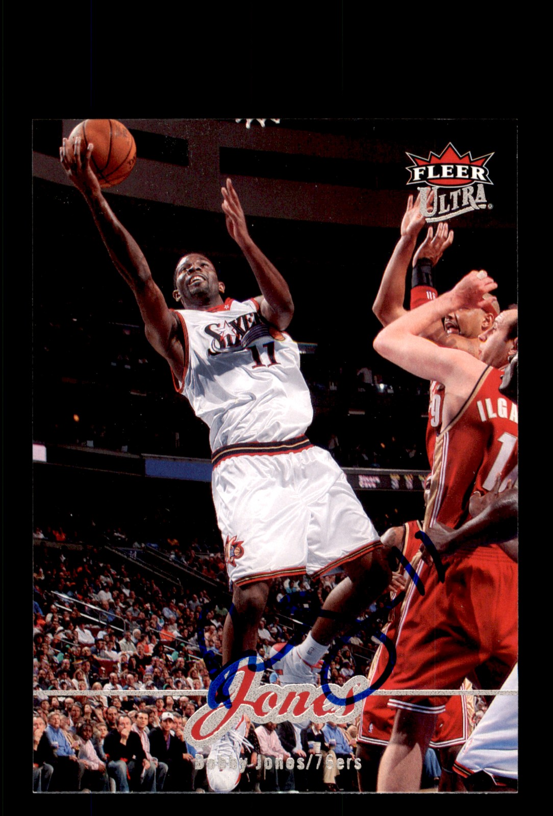 Signed Basketball Card Auto Bobby Jones 2007-08 Ultra #147 Philadelphia 76ers