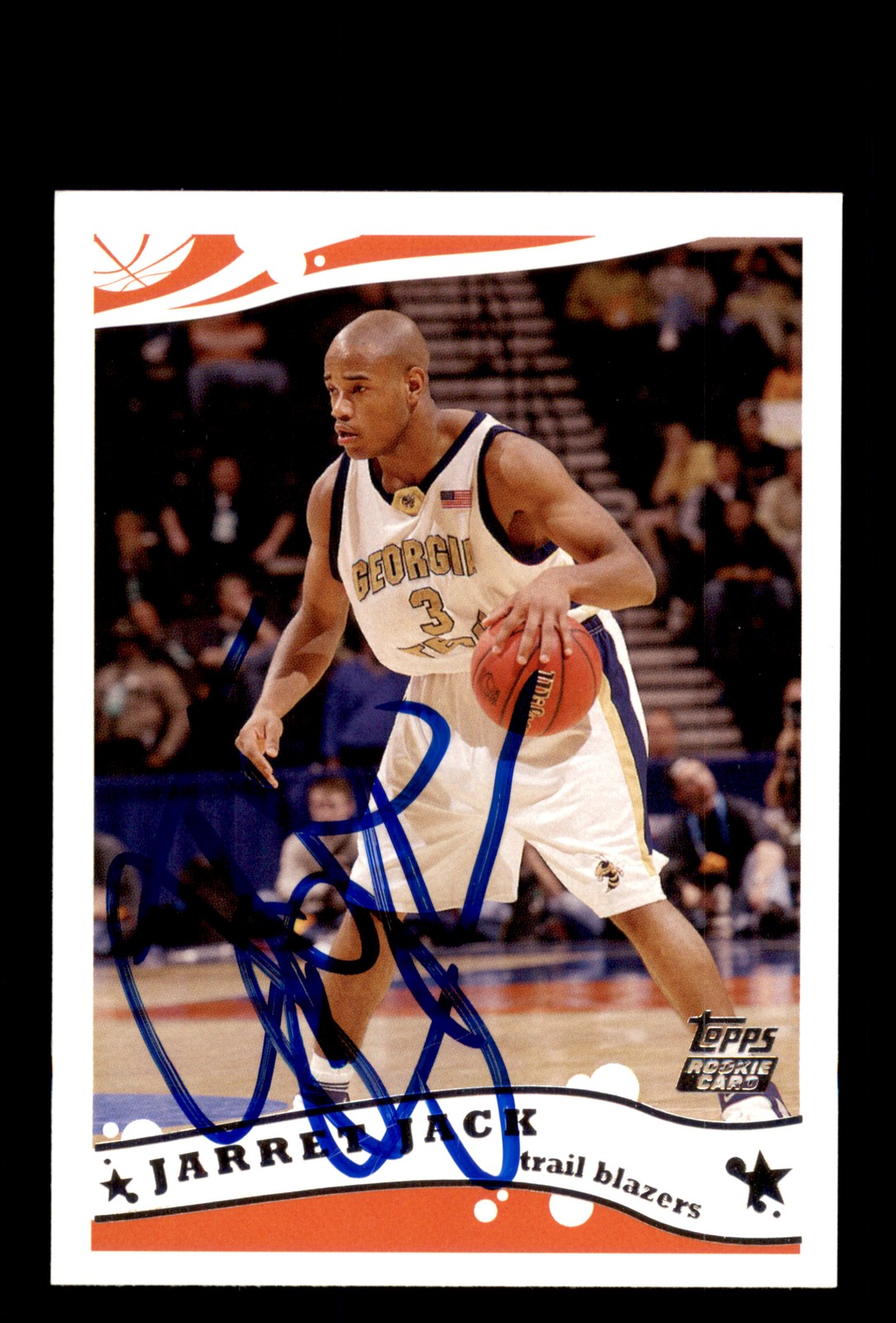 Signed Basketball Card Auto Jarrett Jack 2005-06 Topps #242 Trail Blazers