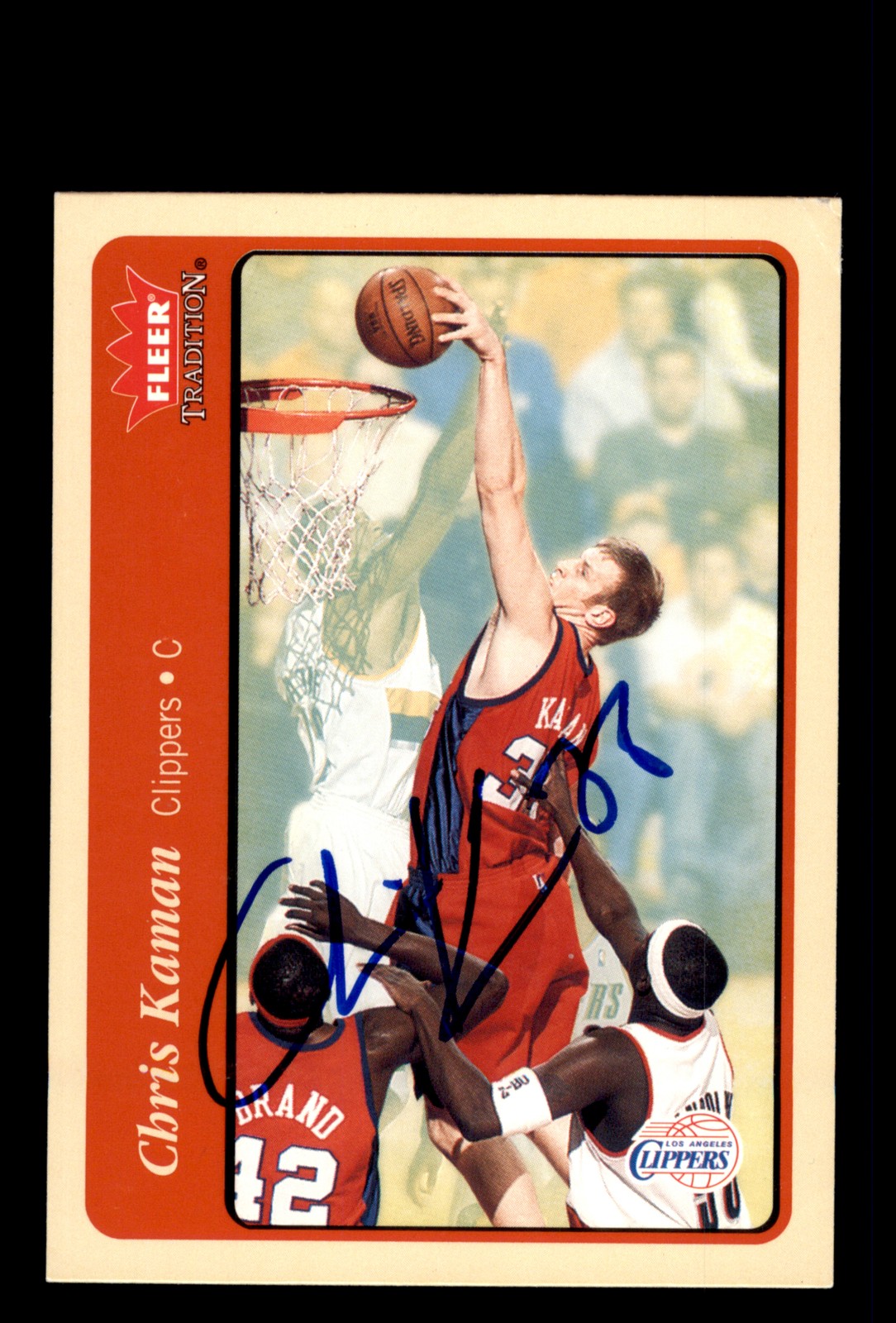 Signed Basketball Card Auto Chris Kaman 2004-05 Fleer Tradition #71 LA Clippers