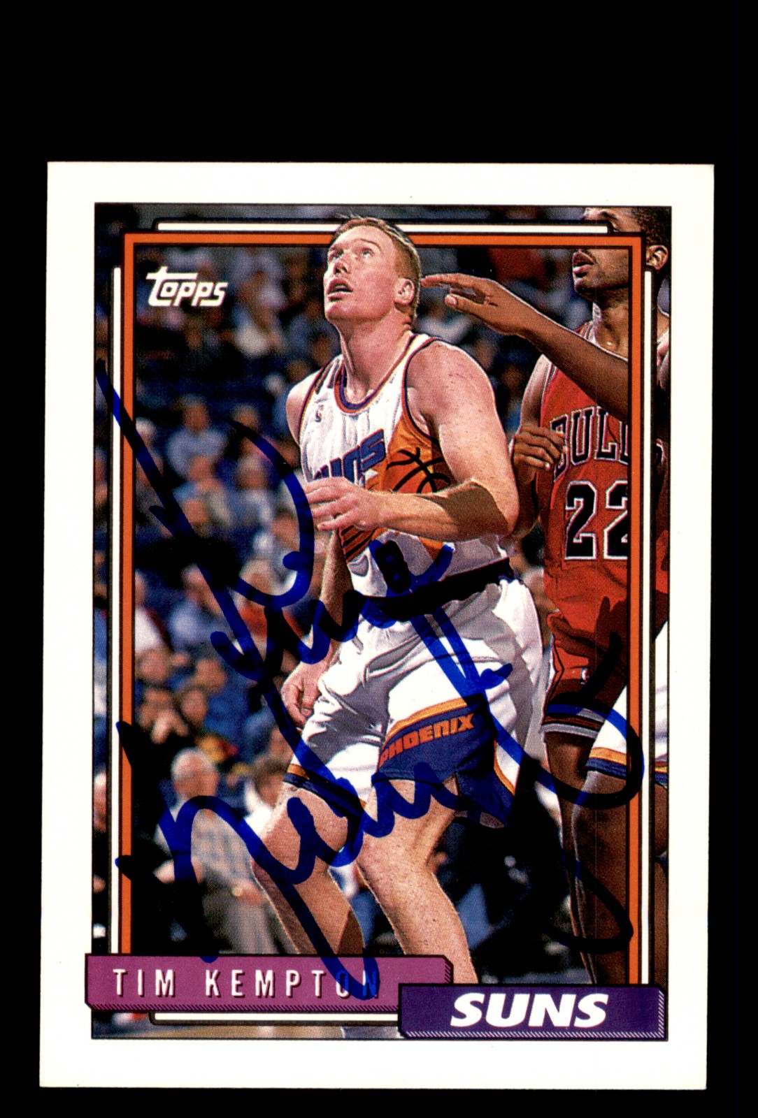 Signed Basketball Card Auto Tim Kempton 1992-93 Topps #375 Phoenix Suns