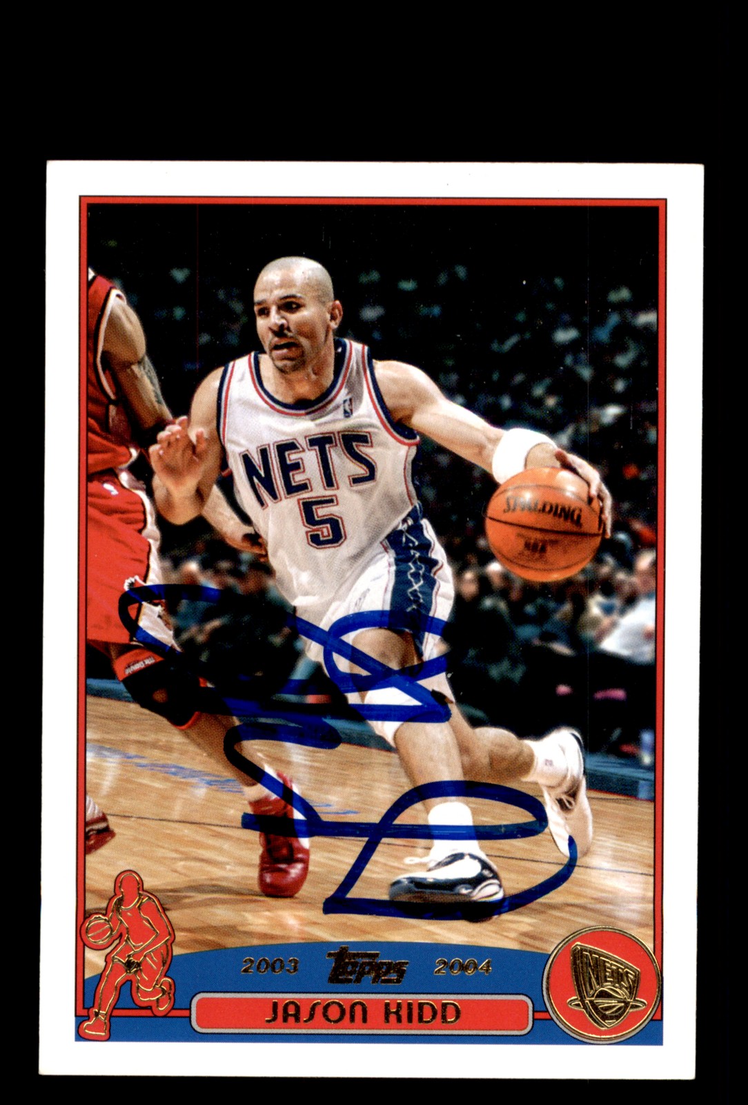 Signed Basketball Card Auto Jason Kidd 2003-04 Topps #5 New Jersey Nets