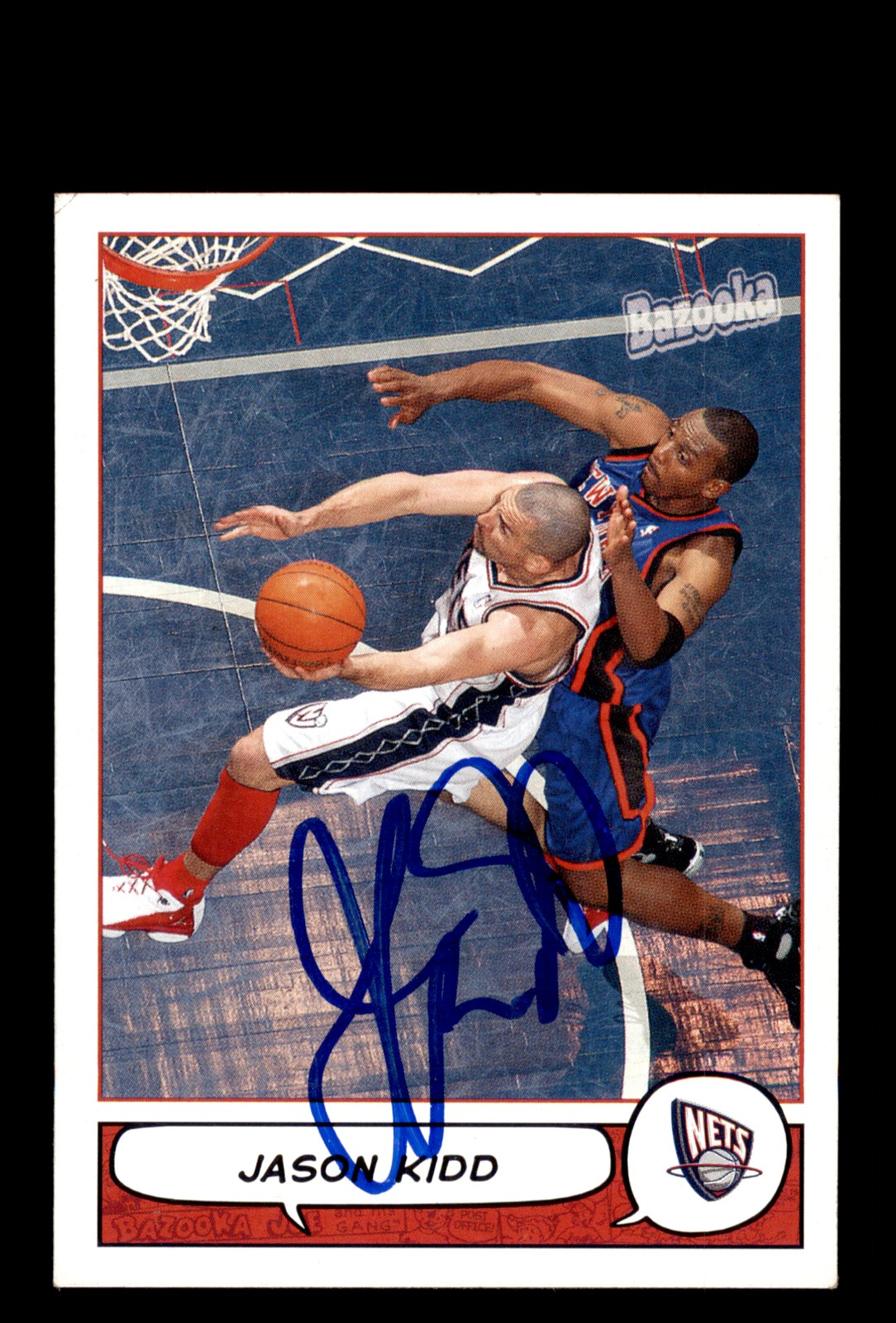 Signed Basketball Card Auto Jason Kidd 2004-05 Bazooka #112 New Jersey Nets