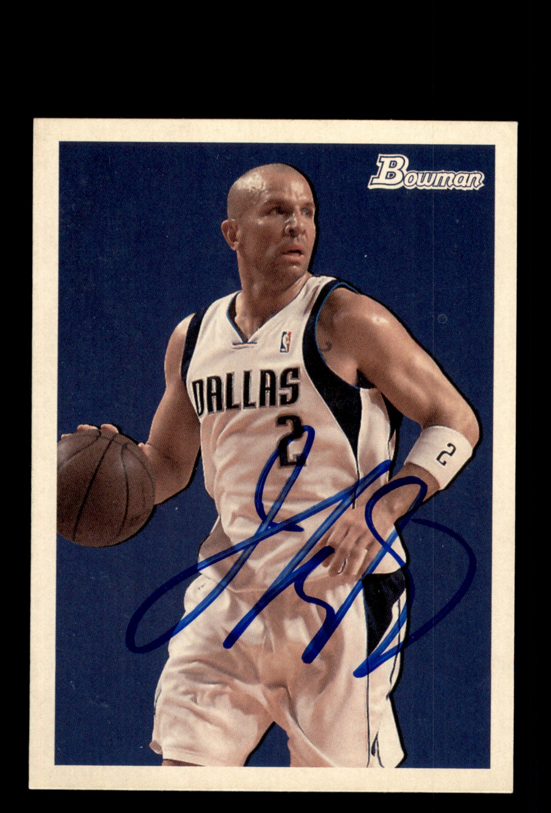 Signed Basketball Card Auto Jason Kidd 2009-10 Bowman 48 #17 Dallas Mavericks