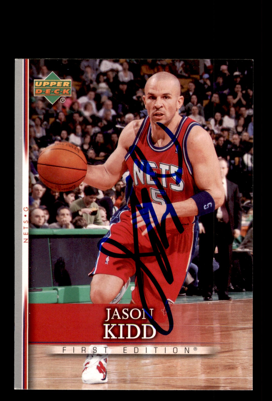 Signed Basketball Card Auto Jason Kidd 2007-08 Upper Deck First Edition #93