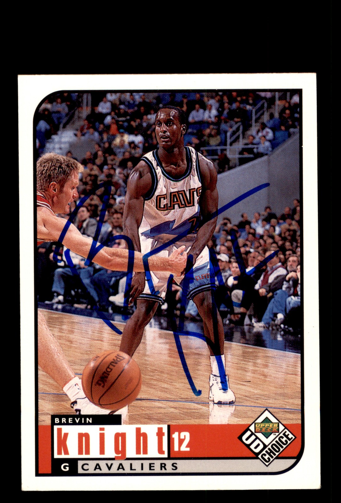 Signed Basketball Card Auto Brevin Knight 1998-99 UD Choice #25 Cavaliers
