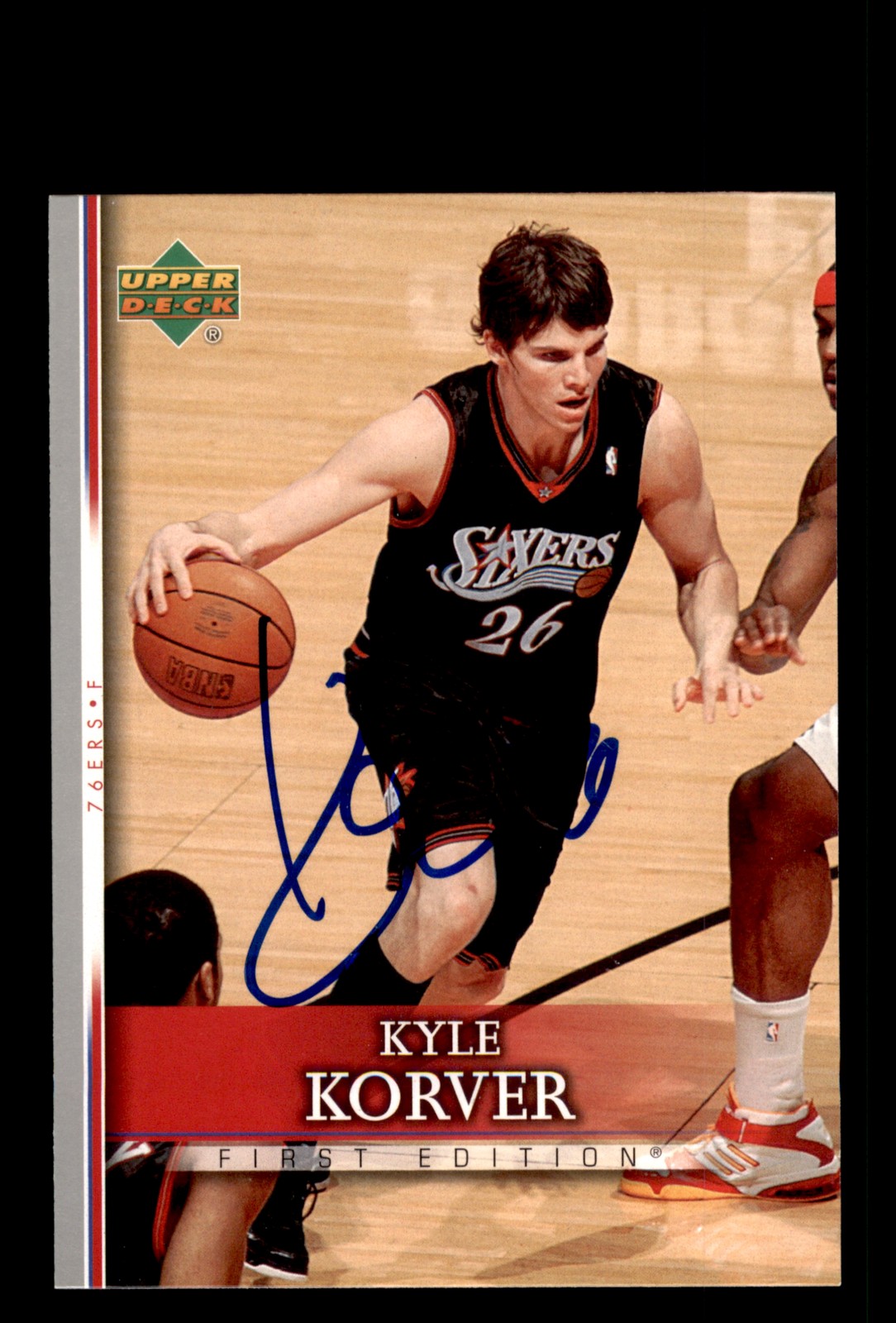 Signed Basketball Card Auto Kyle Korver 2007-08 Upper Deck #105 76ers