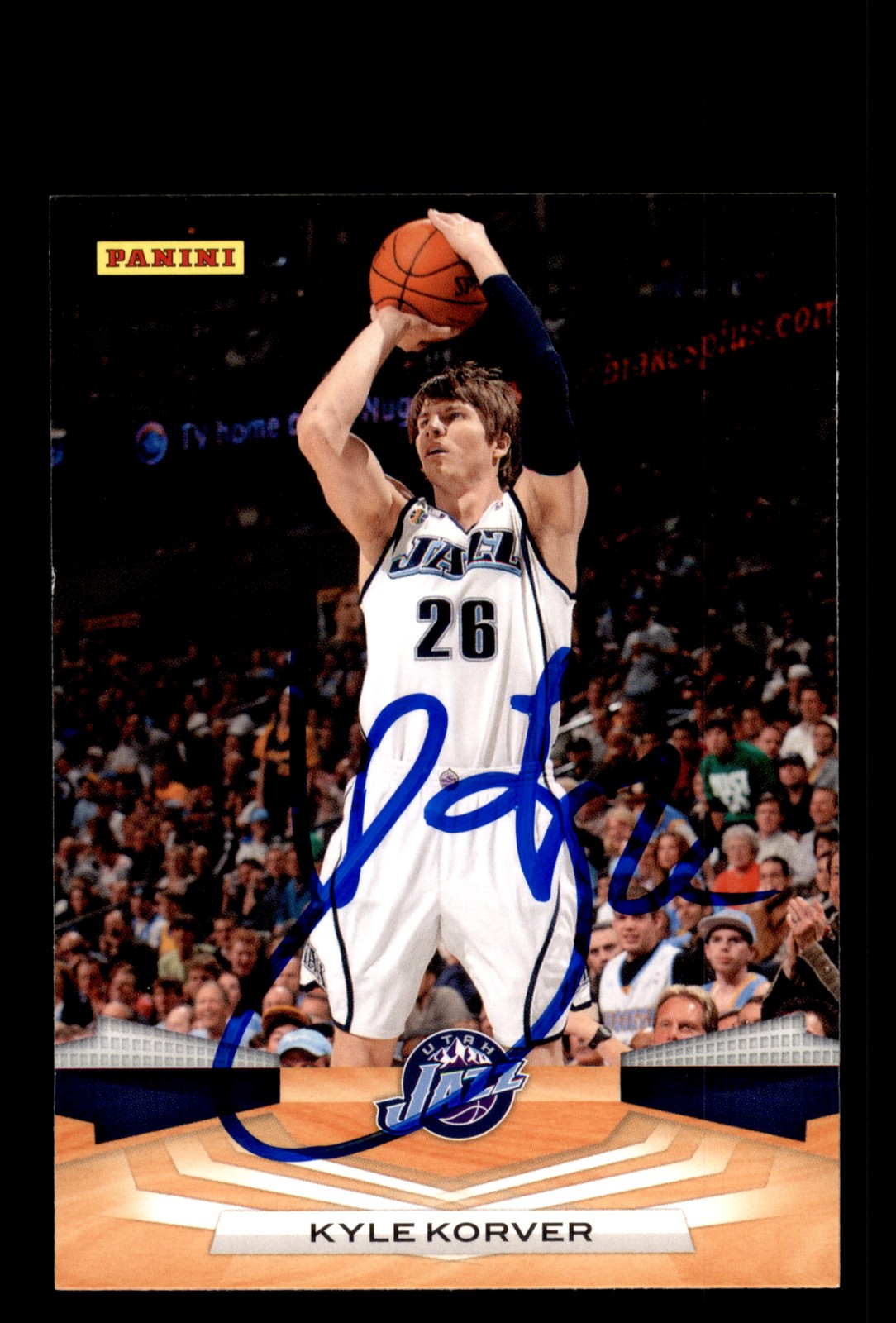 Signed Basketball Card Auto Kyle Korver 2009-10 Panini #241 Utah Jazz