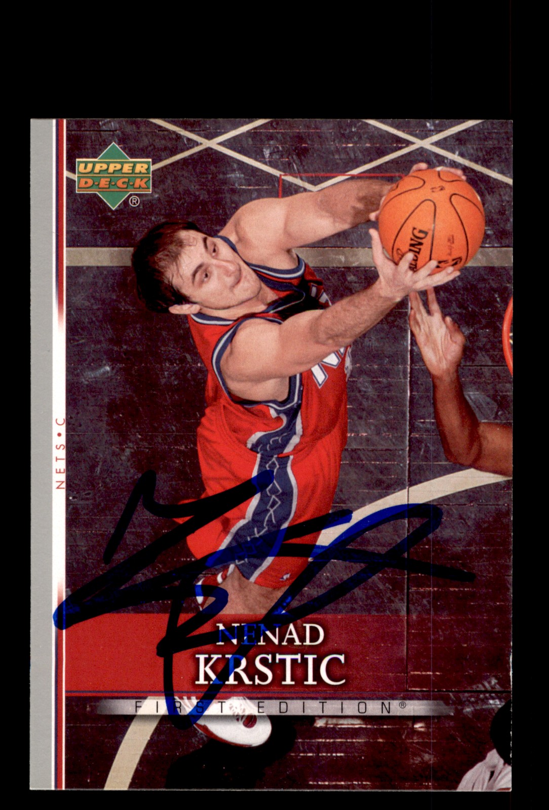 Signed Basketball Card Auto Nenad Krstic 2007-08 Upper Deck First Edition #94