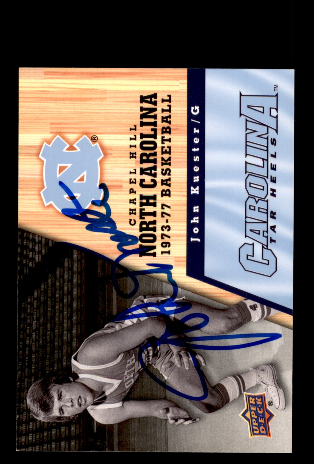 Signed Basketball Card Auto John Kuester 2010-11 Upper Deck North Carolina #29