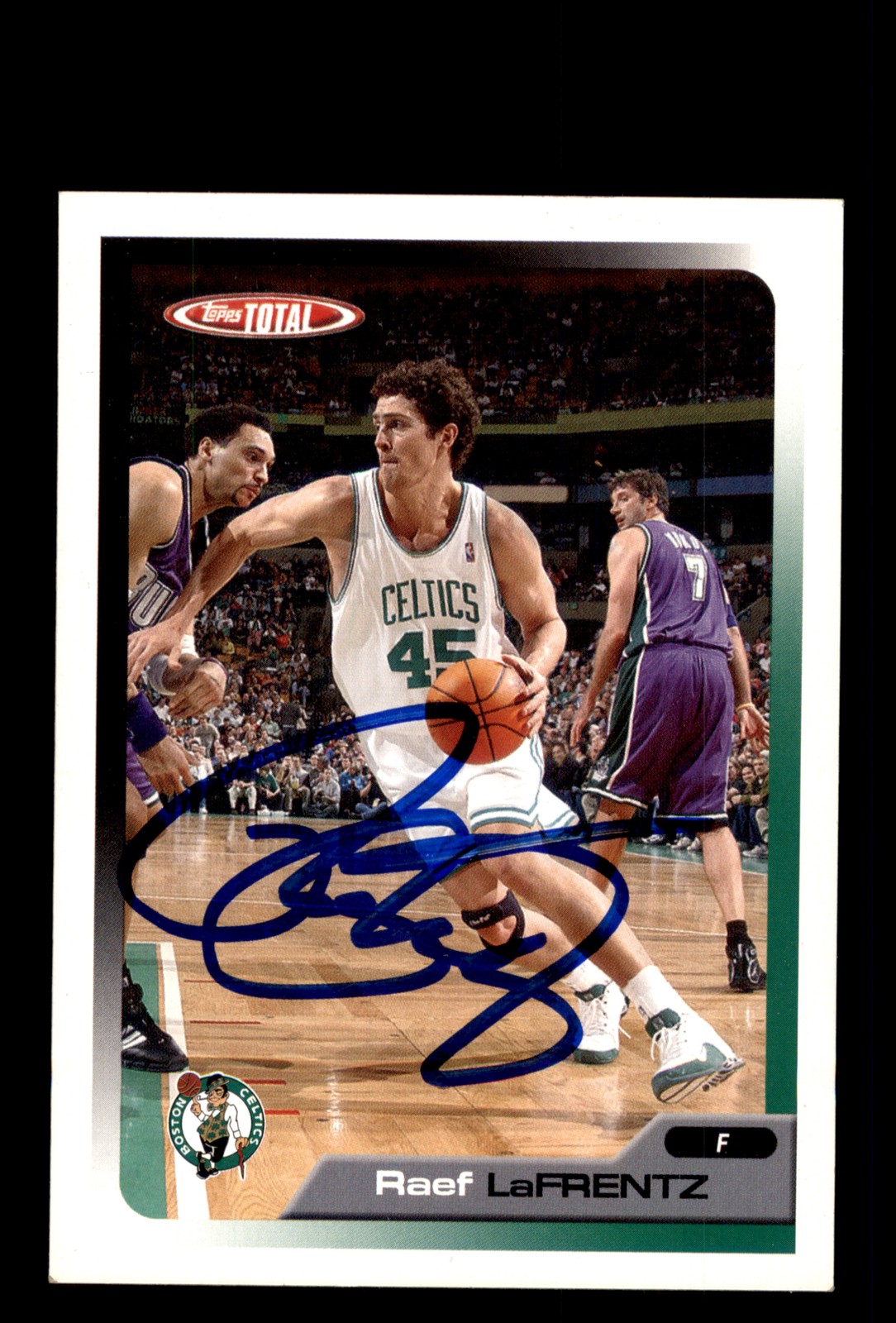 Signed Basketball Card Auto Raef LaFrentz 2005-06 Topps Total #183 Celtics