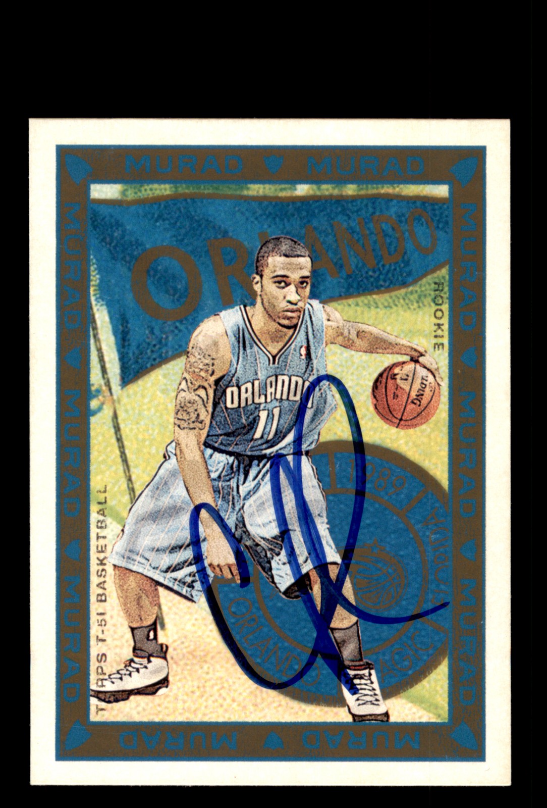 Signed Basketball Card Auto Courtney Lee 2008-09 Topps T-51 Murad #191 Magic