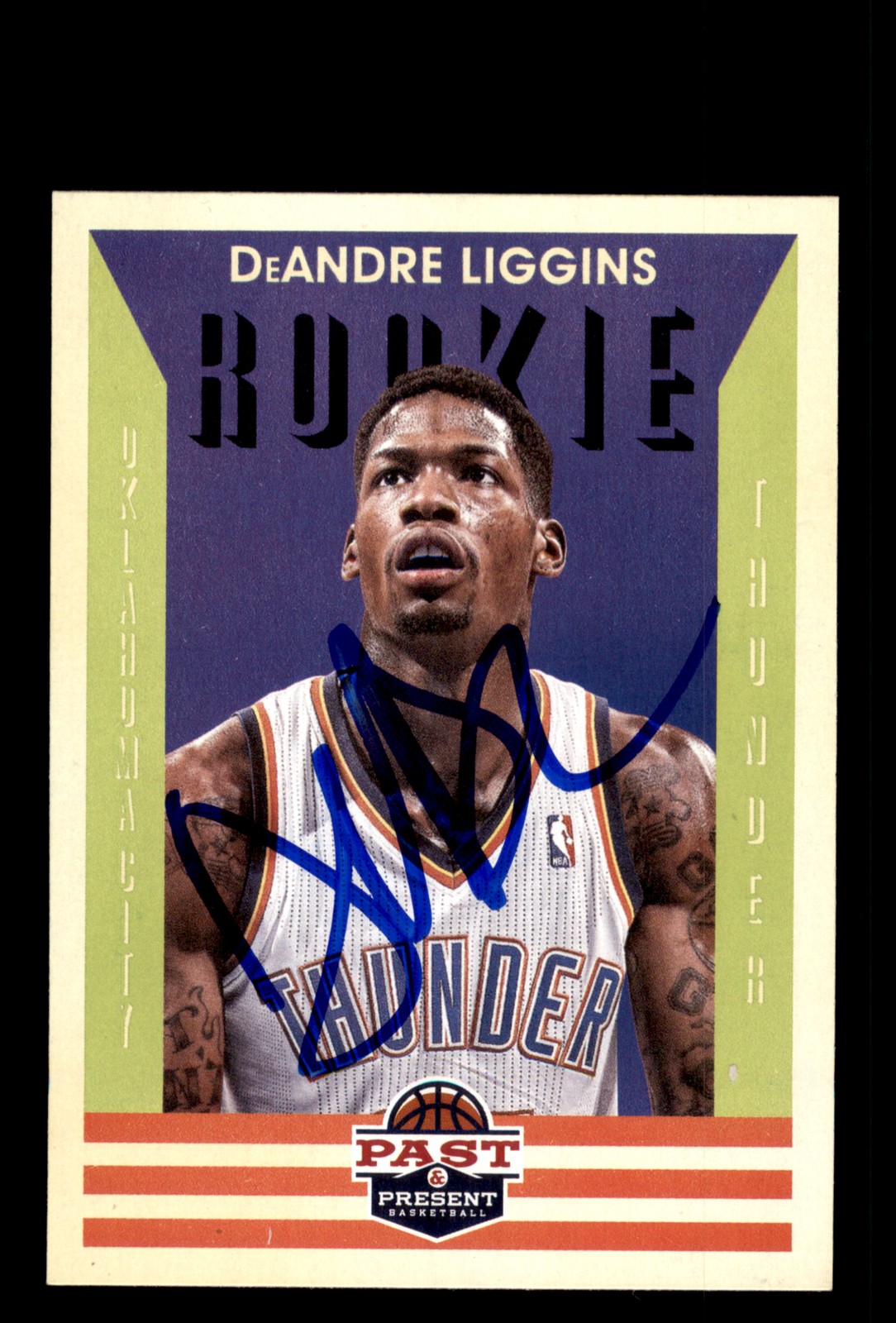 Signed Basketball Card Auto DeAndre Liggins 2012-13 Panini Past & Present #192