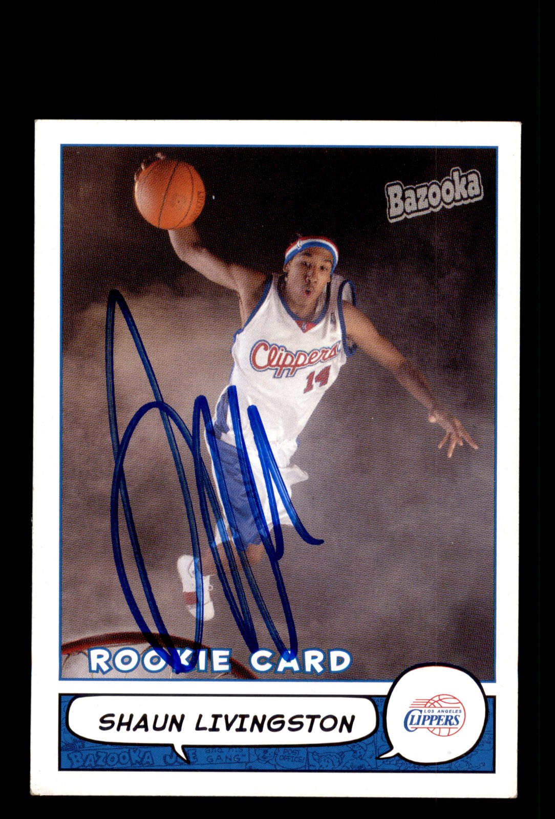 Signed Basketball Card Auto Shaun Livingston 2004-05 Bazooka #210 Clippers
