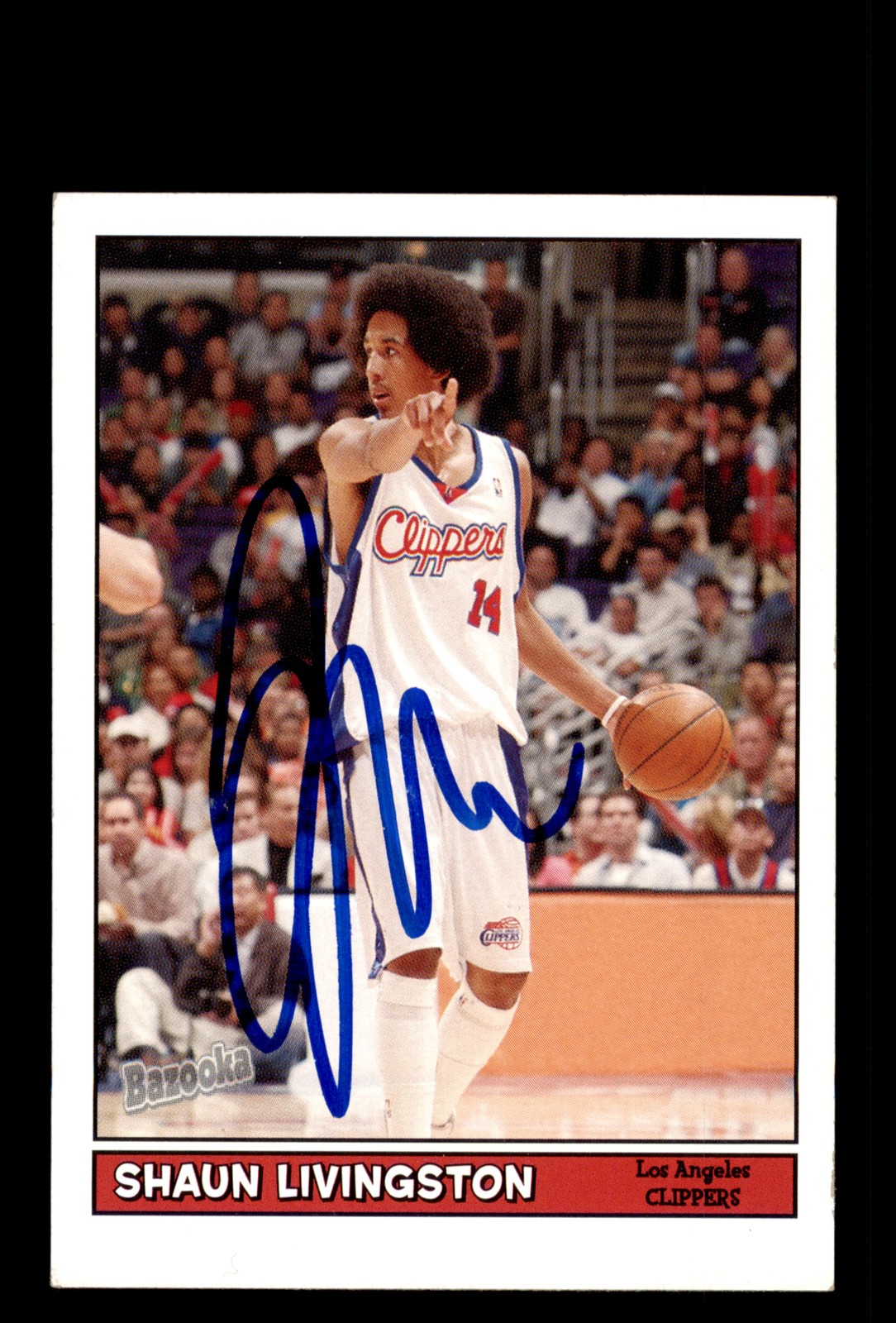 Signed Basketball Card Auto Shaun Livingston 2005-06 Bazooka #66 LA Clippers