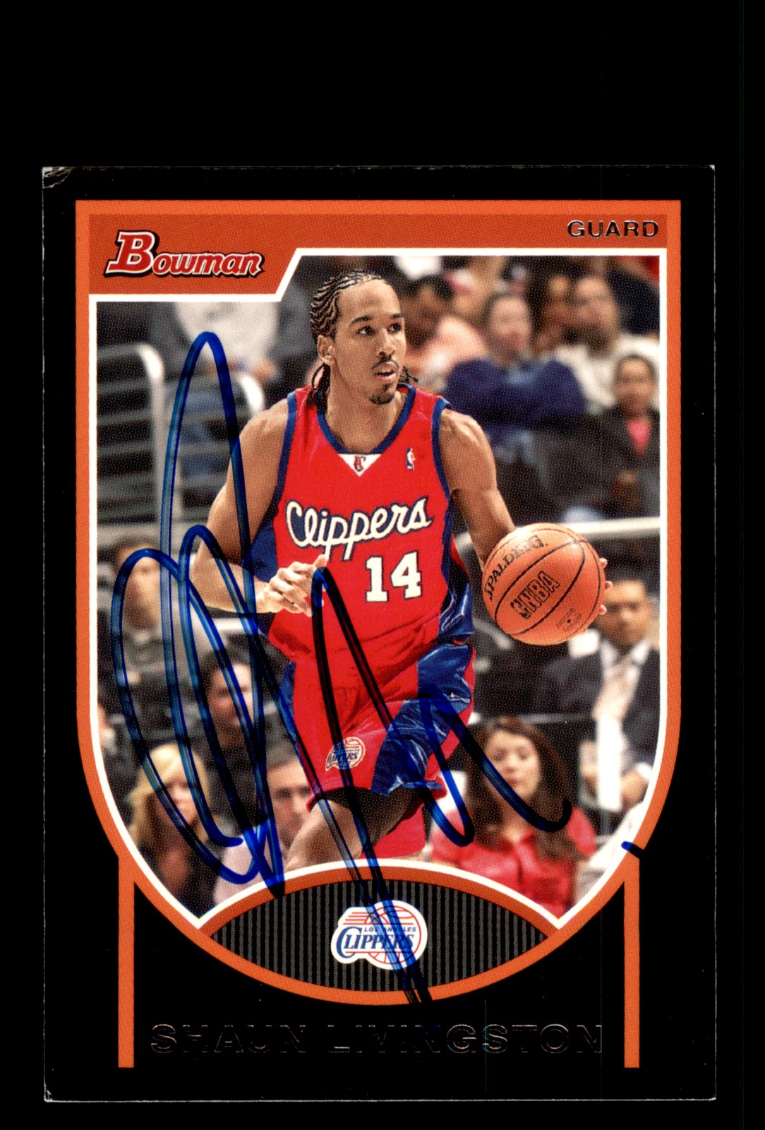 Signed Basketball Card Auto Shaun Livingston 2007-08 Bowman #58 LA Clippers