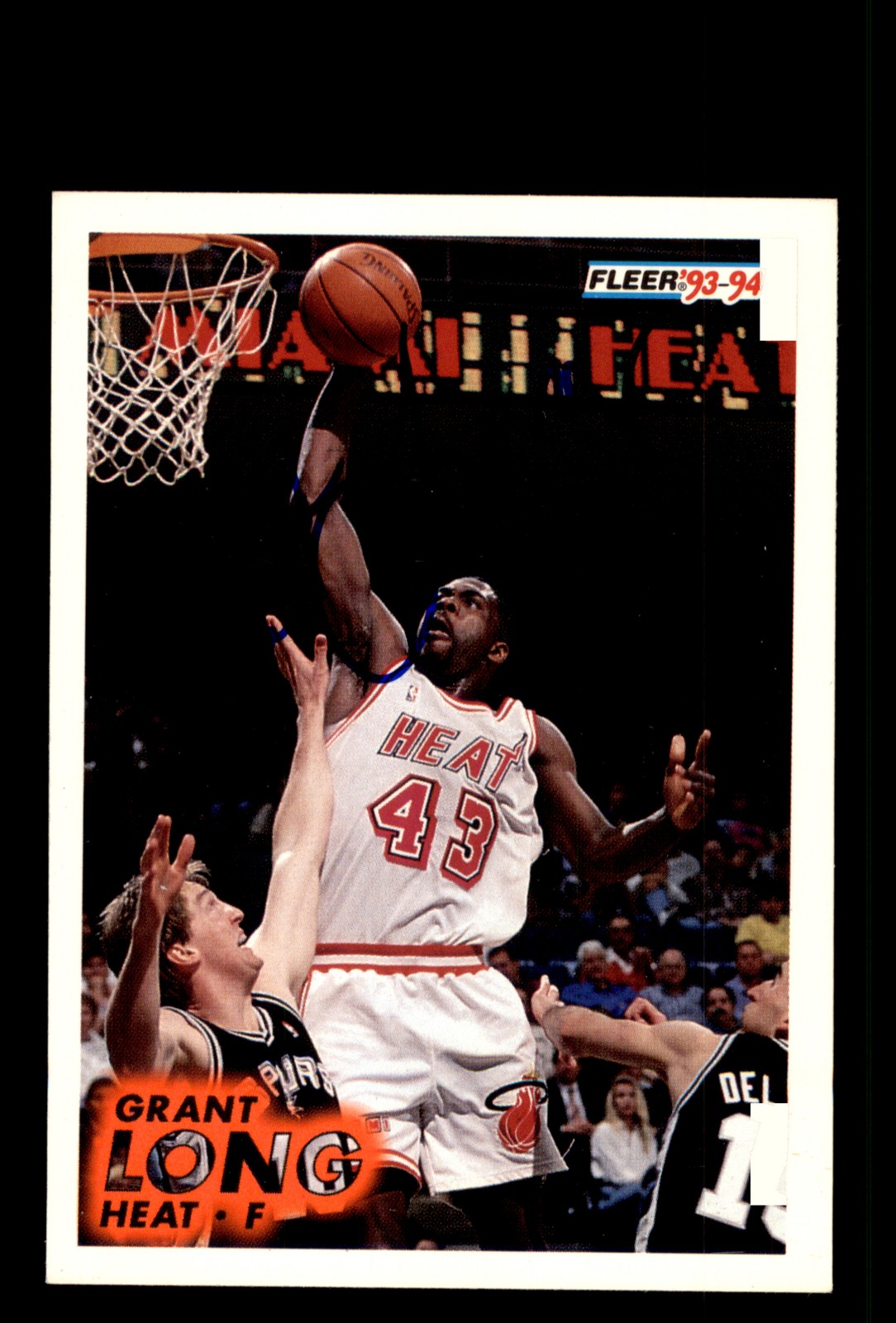 Signed Basketball Card Auto Grant Long 1993-94 Fleer #107 Miami Heat