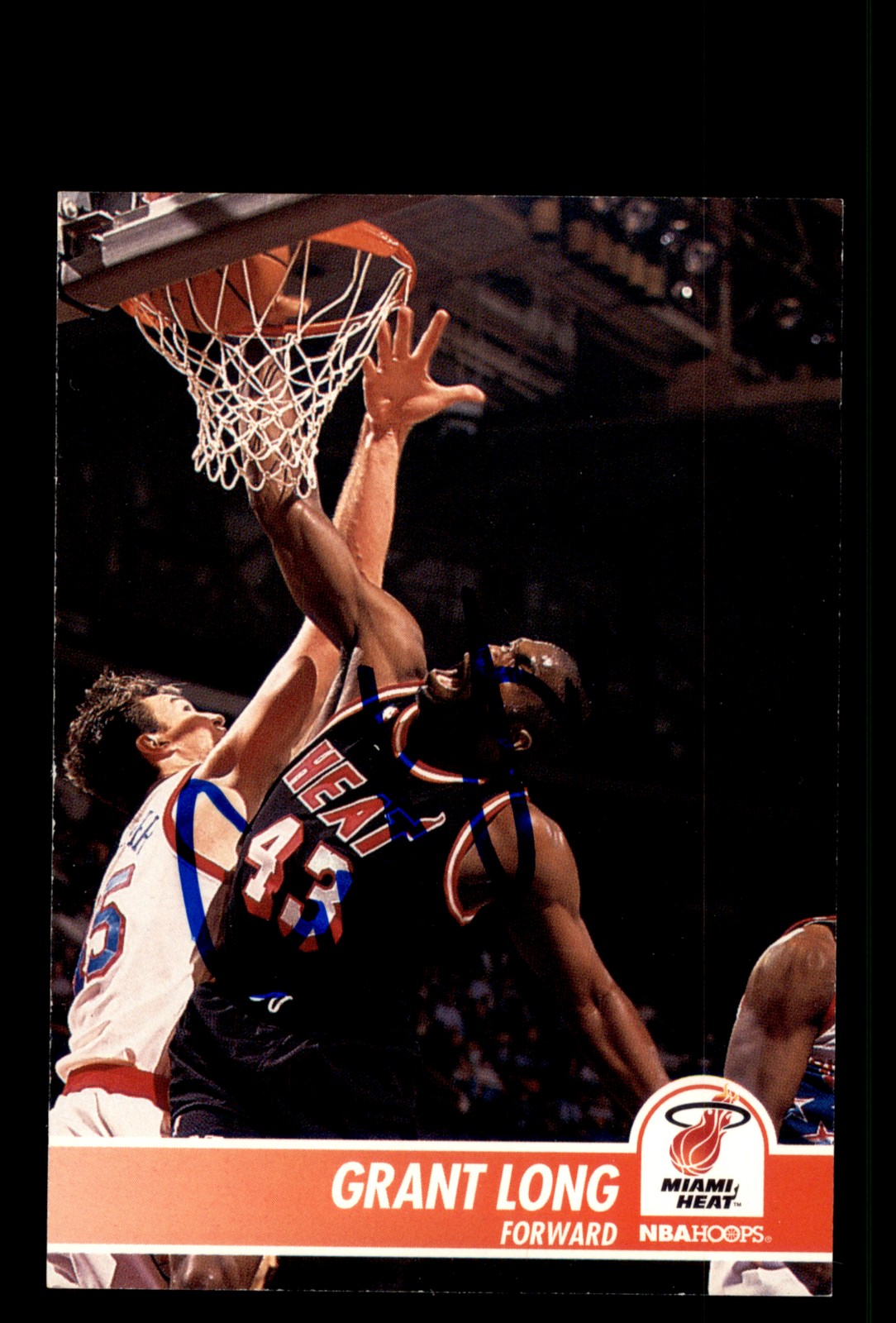 Signed Basketball Card Auto Grant Long 1994-95 Hoops #109 Miami Heat