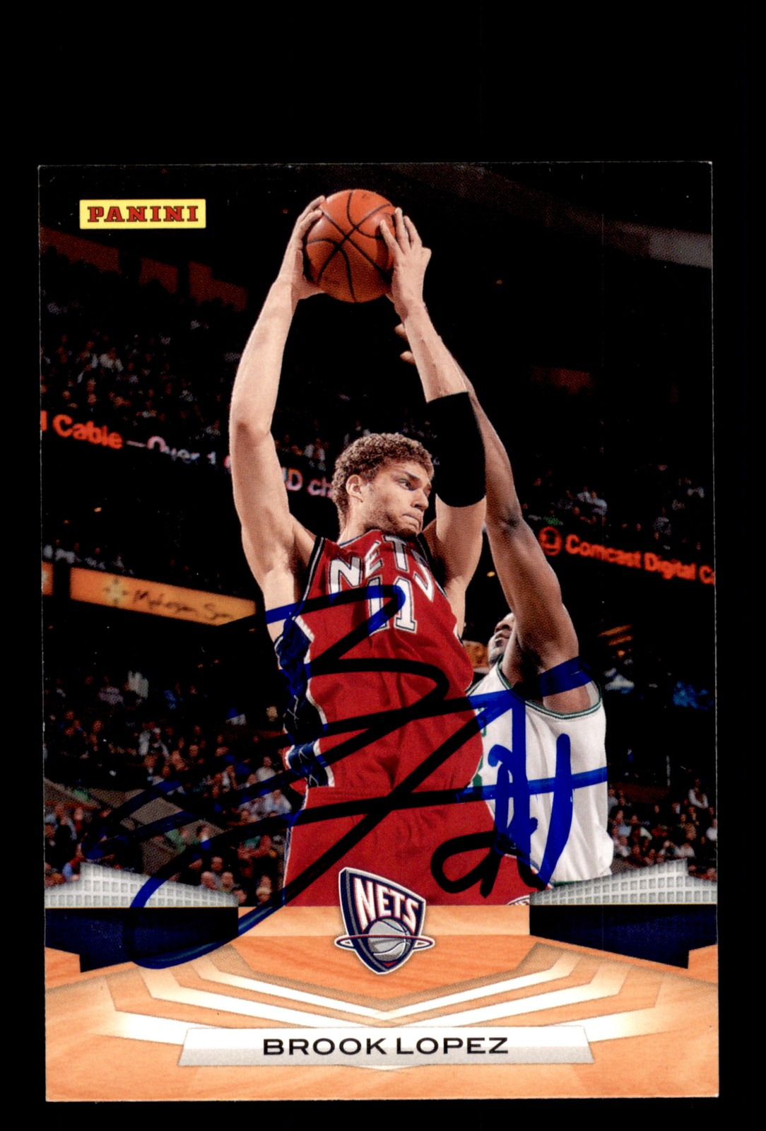 Signed Basketball Card Auto Brook Lopez 2012-13 Hoops #9 Brooklyn Nets