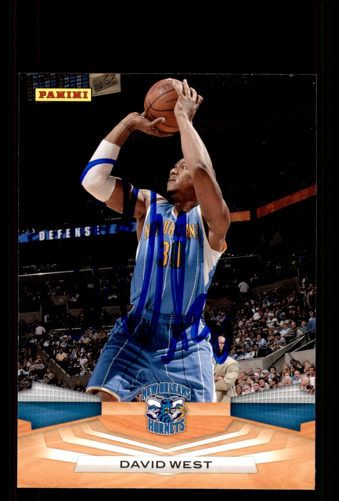 Signed Basketball Card Auto David West 2009-10 Panini #185 New Orleans Hornets