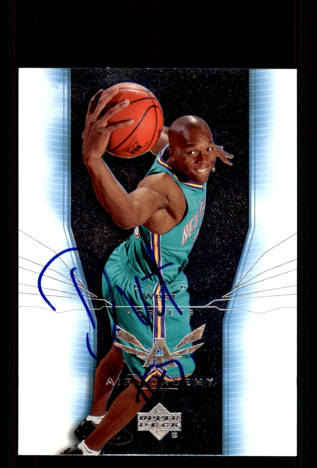 Signed Basketball Card Auto David West 2003-04 Upper Deck #AA37 Hornets
