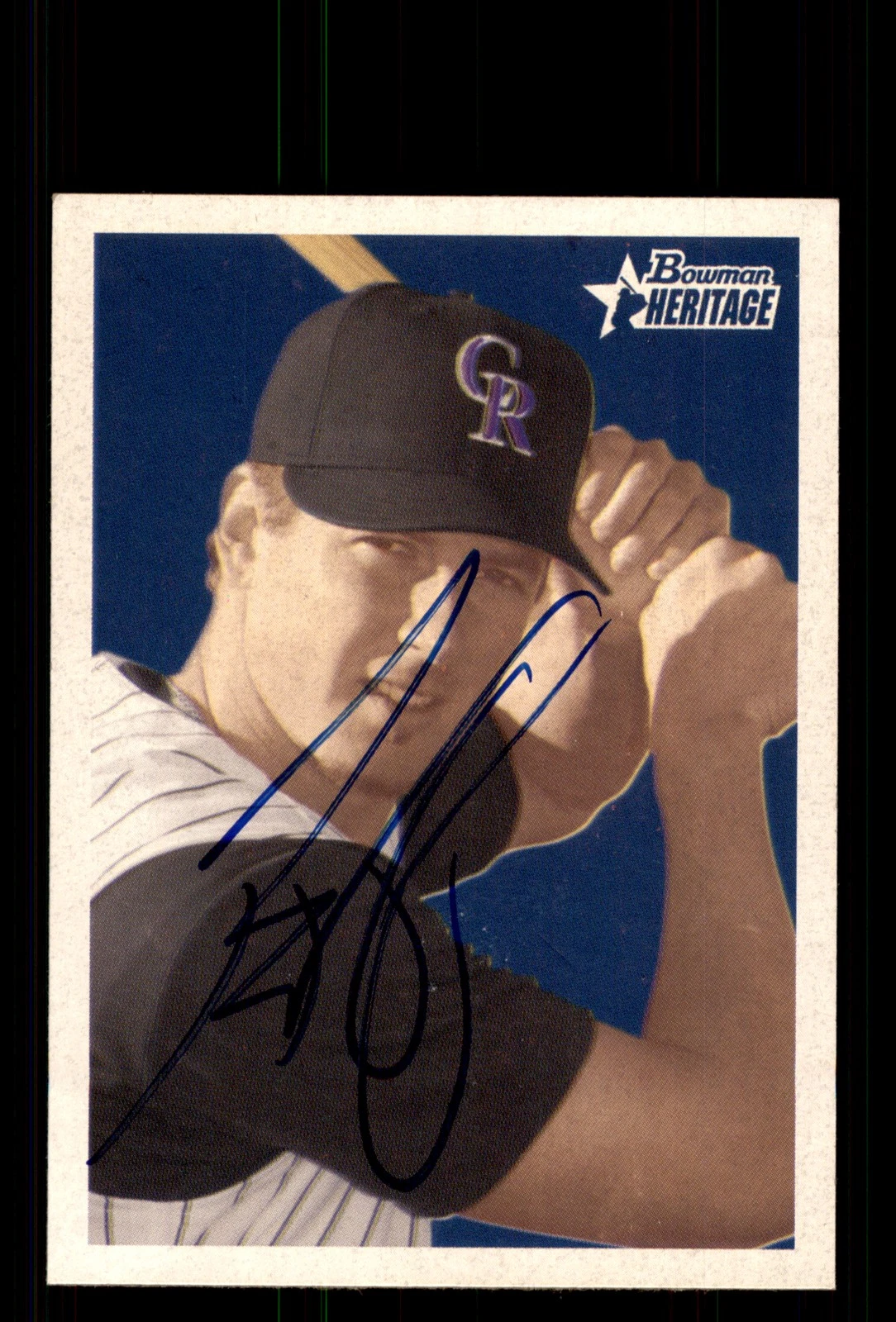 Signed Baseball Card Auto Brad Hawpe 2006 Bowman Heritage #141 Colorado Rockies