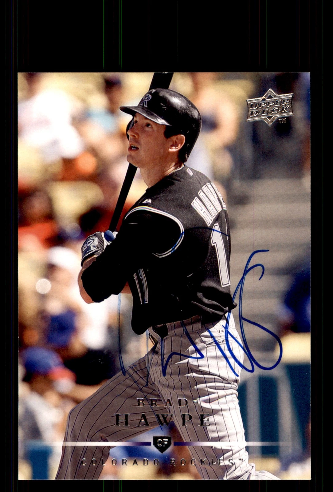 Signed Baseball Card Auto Brad Hawpe 2008 Upper Deck #249 Colorado Rockies