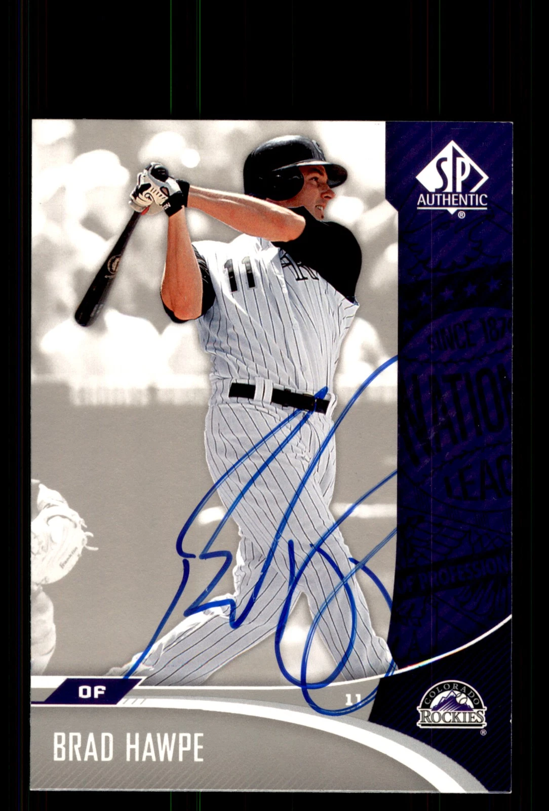 Signed Baseball Card Auto Brad Hawpe 2006 SP Authentic #32 Colorado Rockies