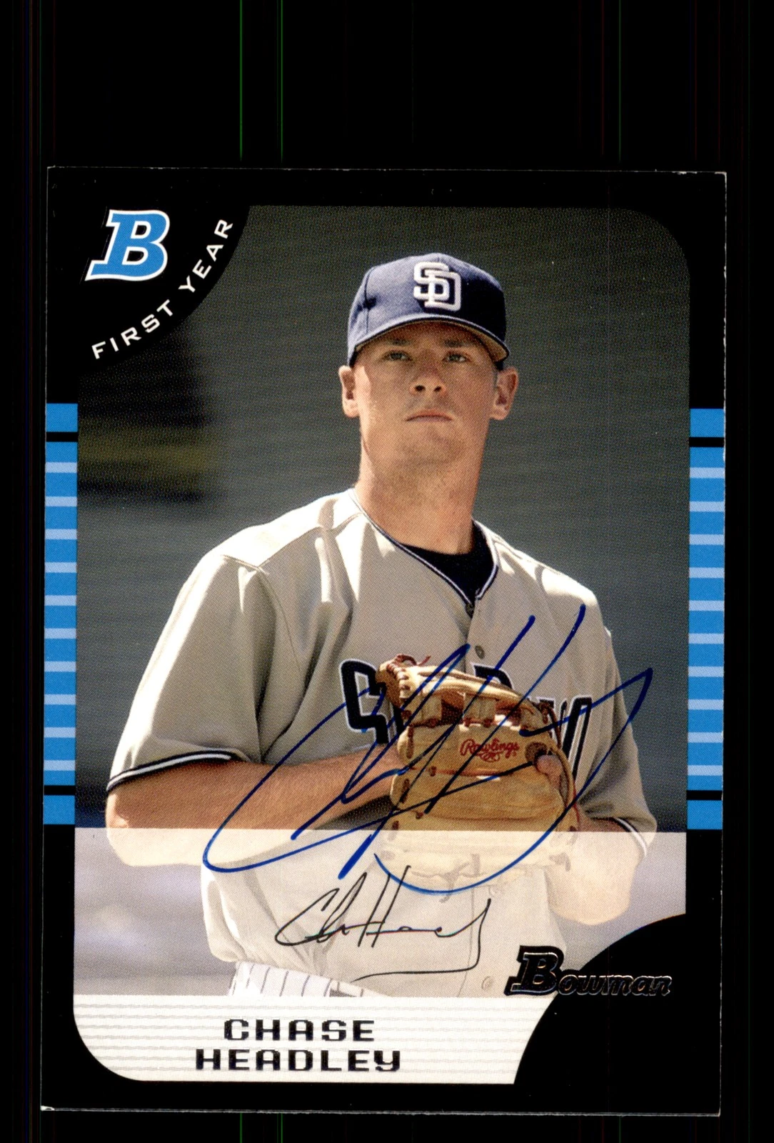 Signed Baseball Card Auto Chase Headley 2005 Bowman #BDP119 San Diego Padres