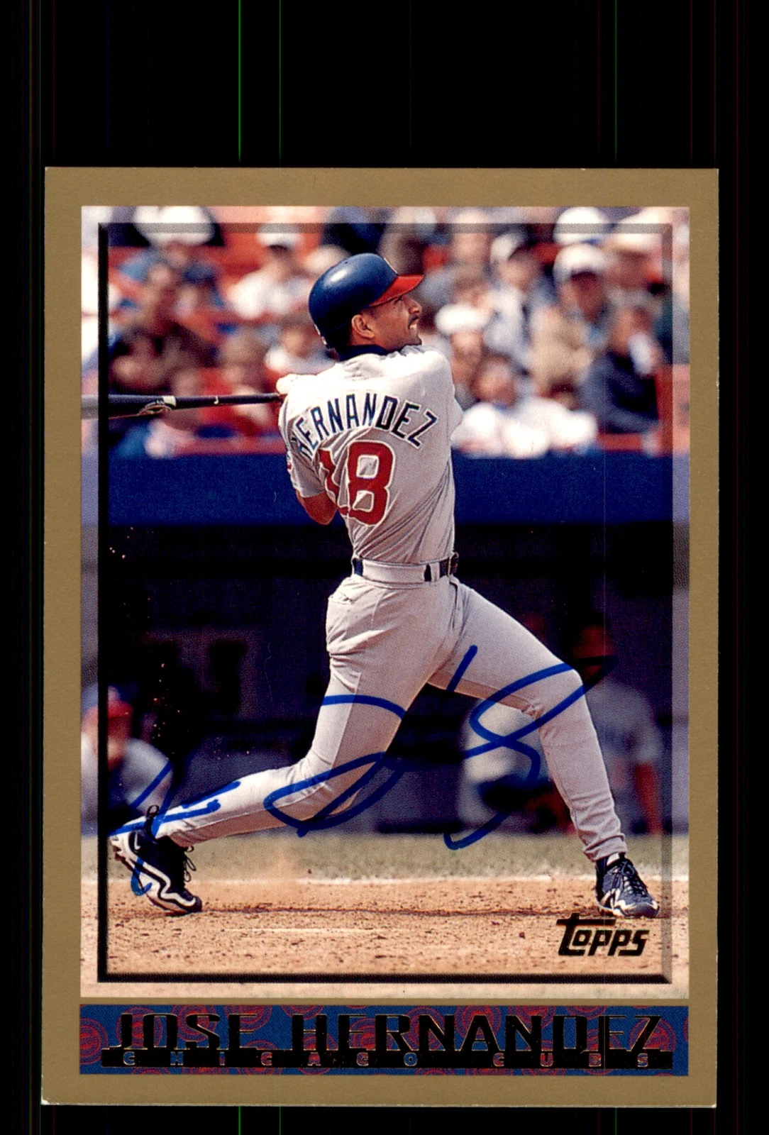 Signed Baseball Card Auto Jose Hernandez 1998 Topps #234 Chicago Cubs