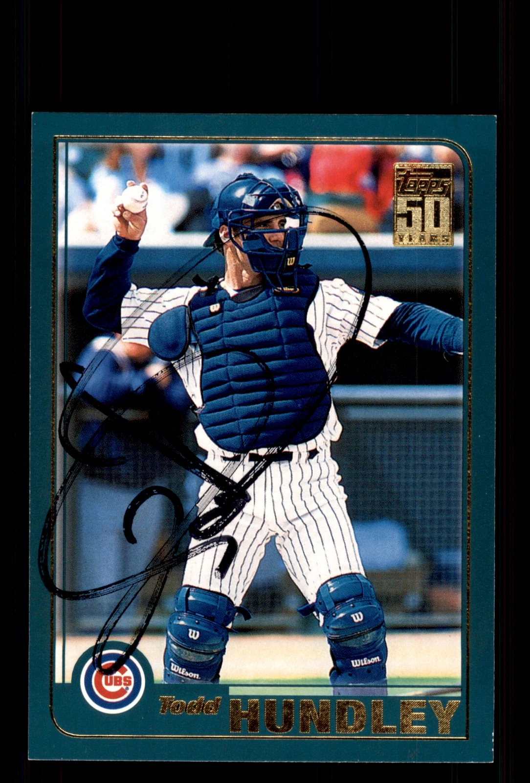 Signed Baseball Card Auto Todd Hundley 2001 Topps Traded #T21 Cubs