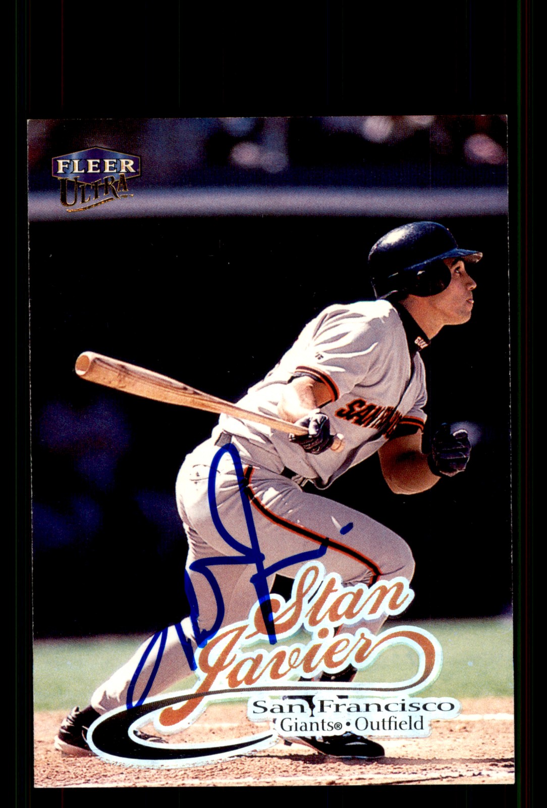 Signed Baseball Card Auto Stan Javier 1999 Ultra #160 San Francisco Giants