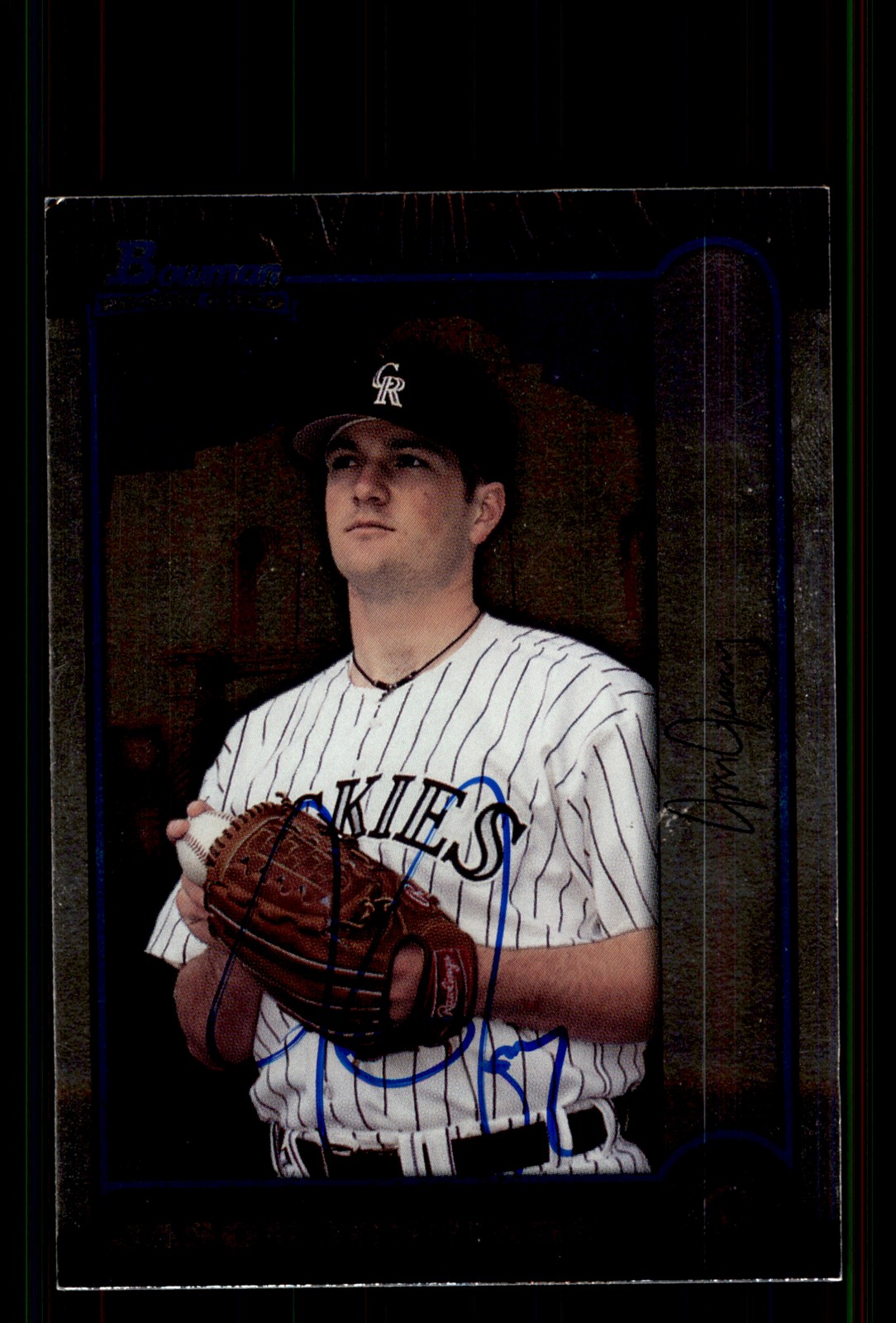 Signed Baseball Card Auto Jason Jennings 1999 Bowman #435 International