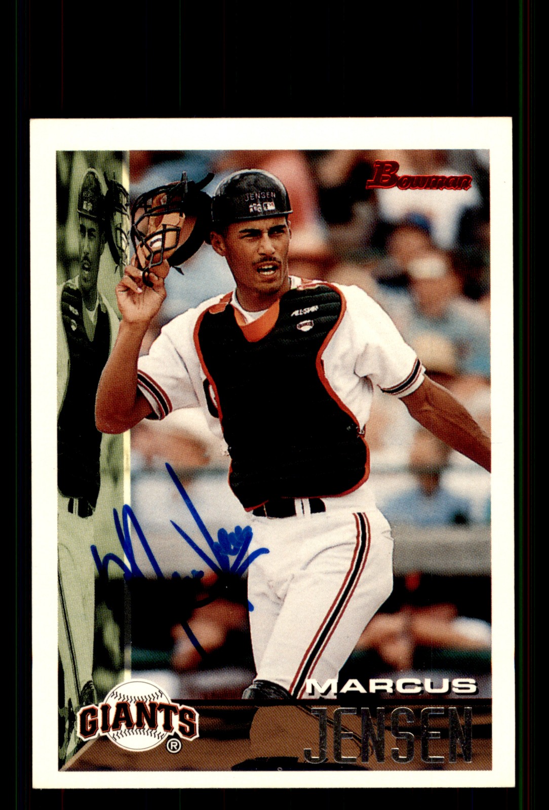 Signed Baseball Card Auto Marcus Jensen 1995 Bowman #30 San Francisco Giants